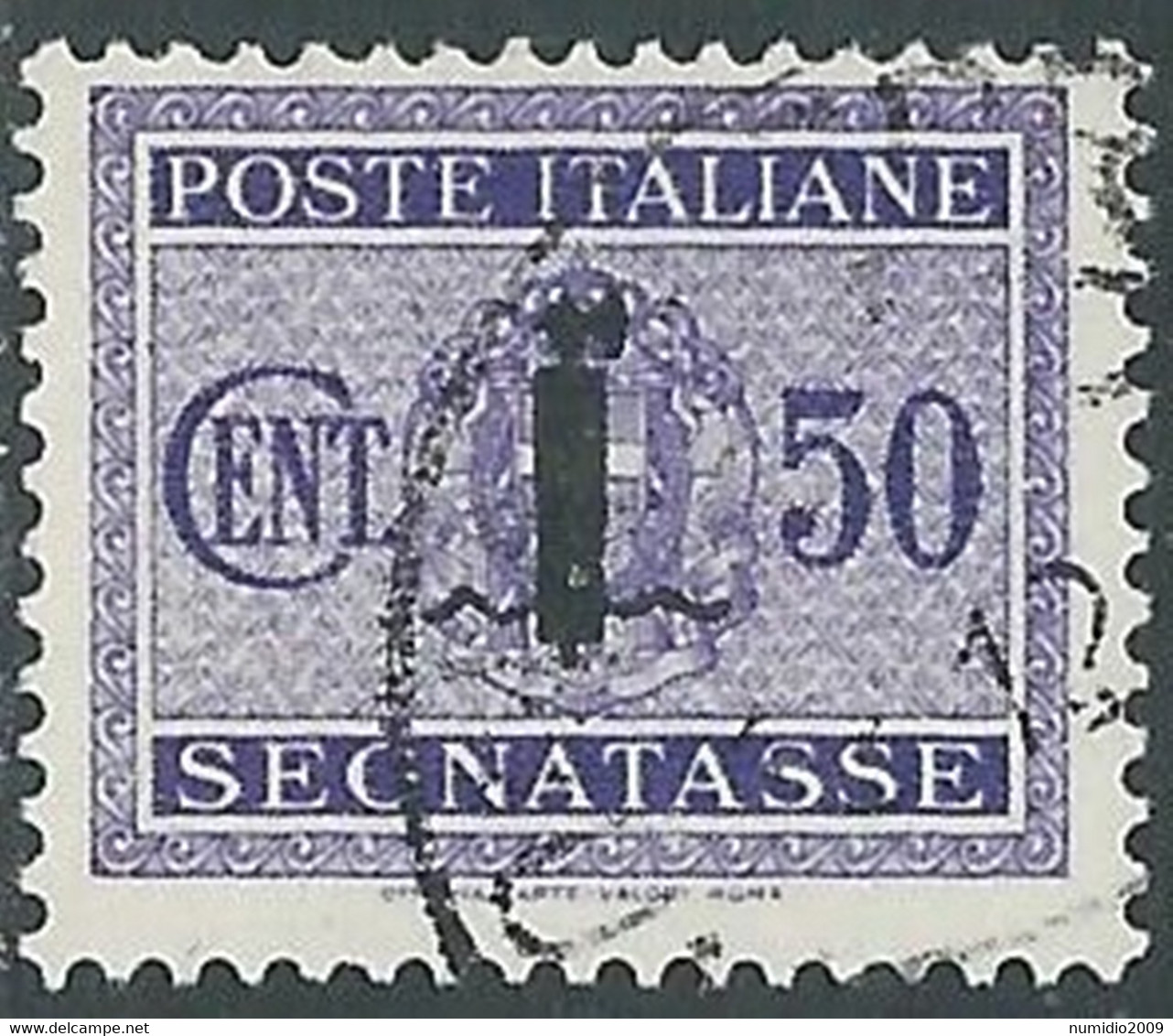 1944 RSI SEGNATASSE USATO 50 CENT - RE28-10 - Strafport