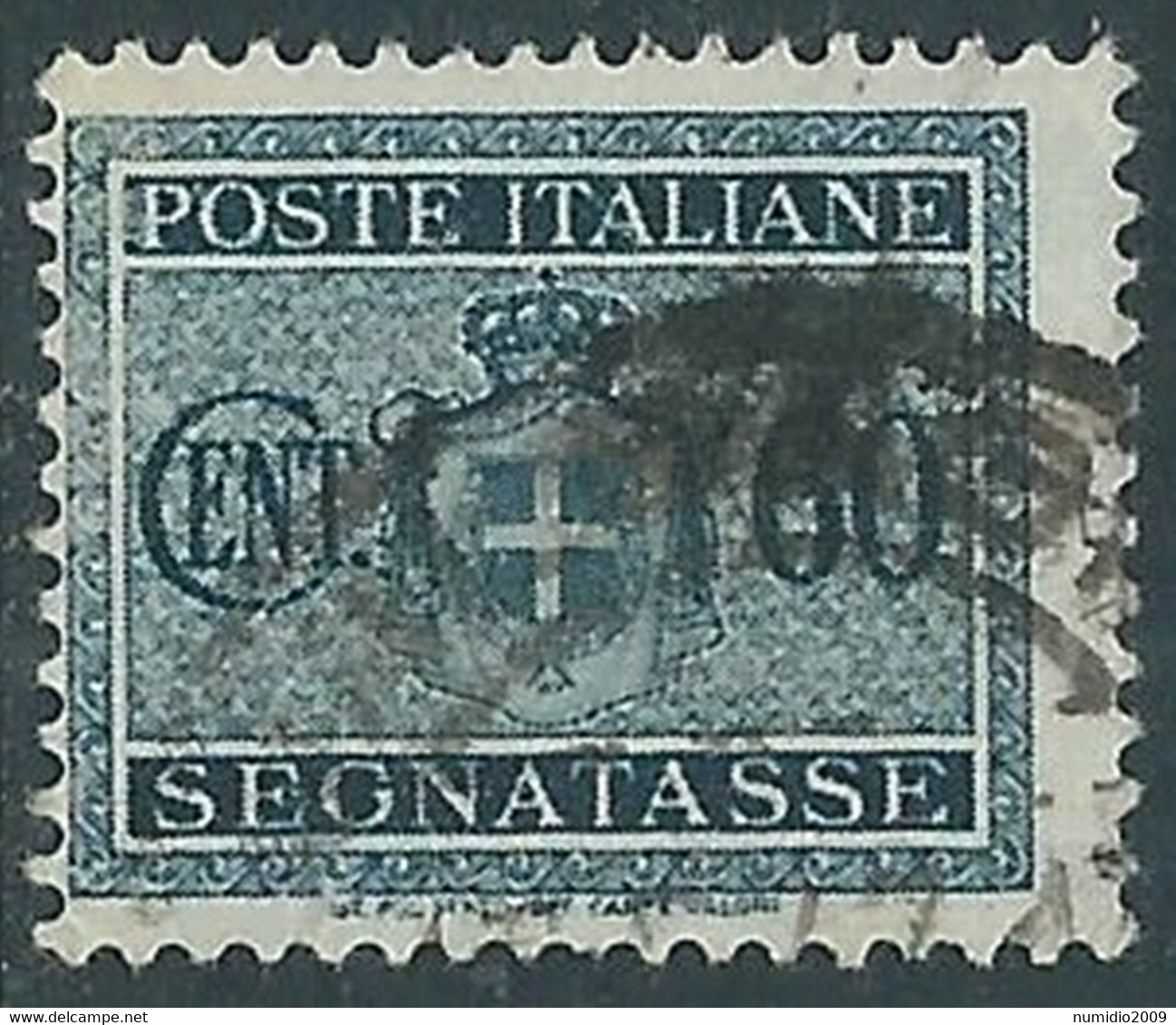 1945 LUOGOTENENZA SEGNATASSE USATO 60 CENT FILIGRANA RUOTA - RE28 - Postage Due