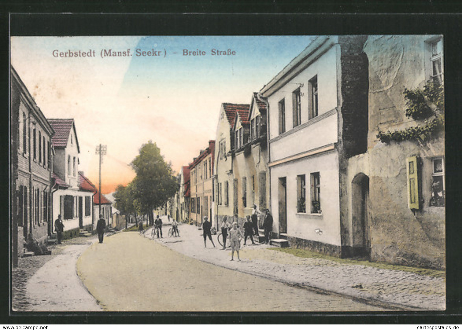 AK Gerbstedt, Breitestrasse Mit Passanten - Gerbstedt