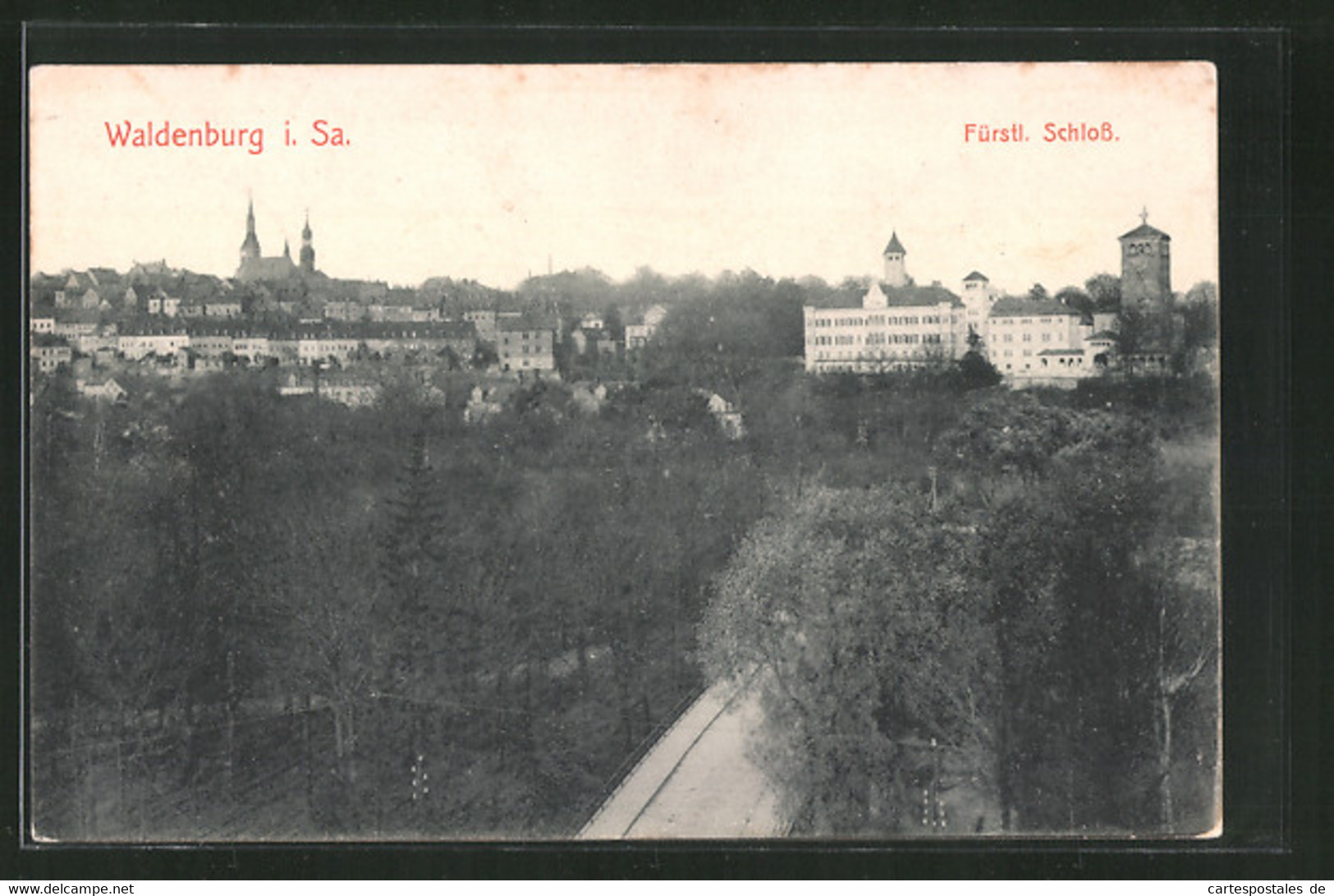 AK Waldenburg I. Sa., Sicht Auf Das Schloss - Waldenburg (Sachsen)