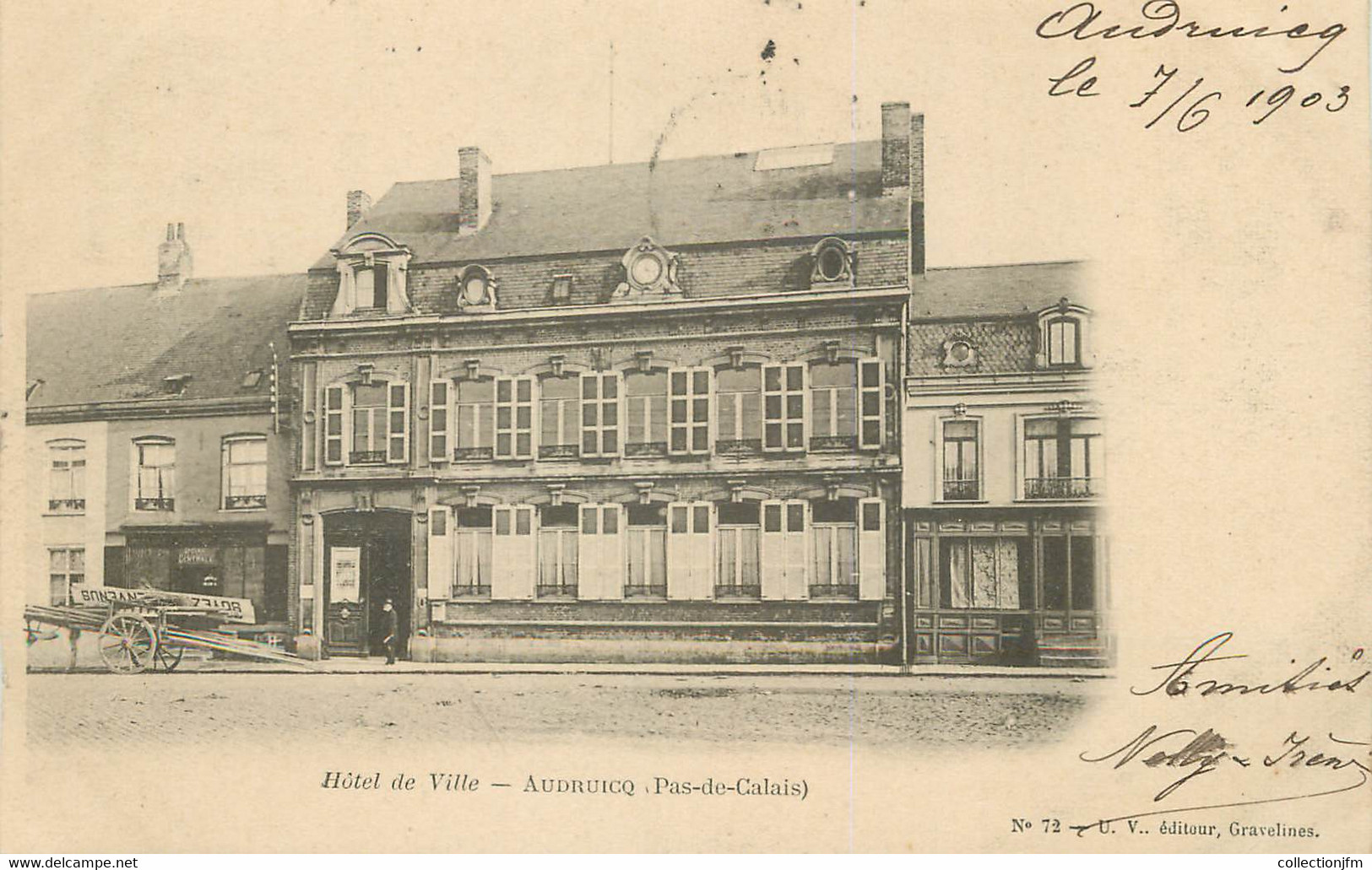 / CPA FRANCE 62 "Audruicq, Hôtel De Ville" - Audruicq