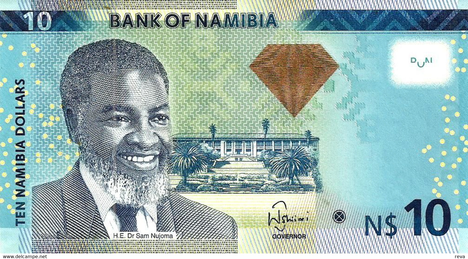 NAMIBIA $10 BLUE MAN FRONT ANIMAL BACK  2013  P.11b UNC READ DESCRIPTION!!!!! - Namibië