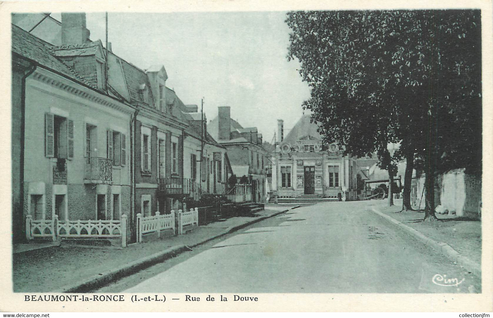 / CPA FRANCE 37 "Beaumont La Ronce, Rue De La Douve" - Beaumont-la-Ronce