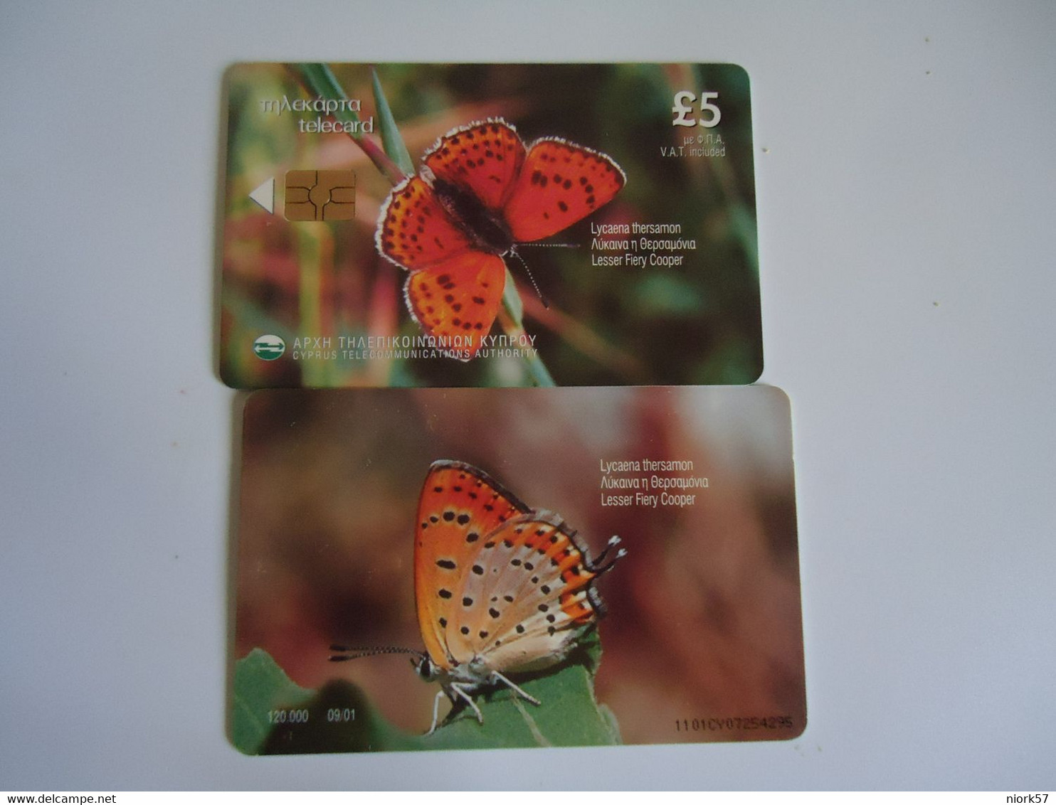 CYPRUS USED CARDS  BUTTERFLIES - Farfalle