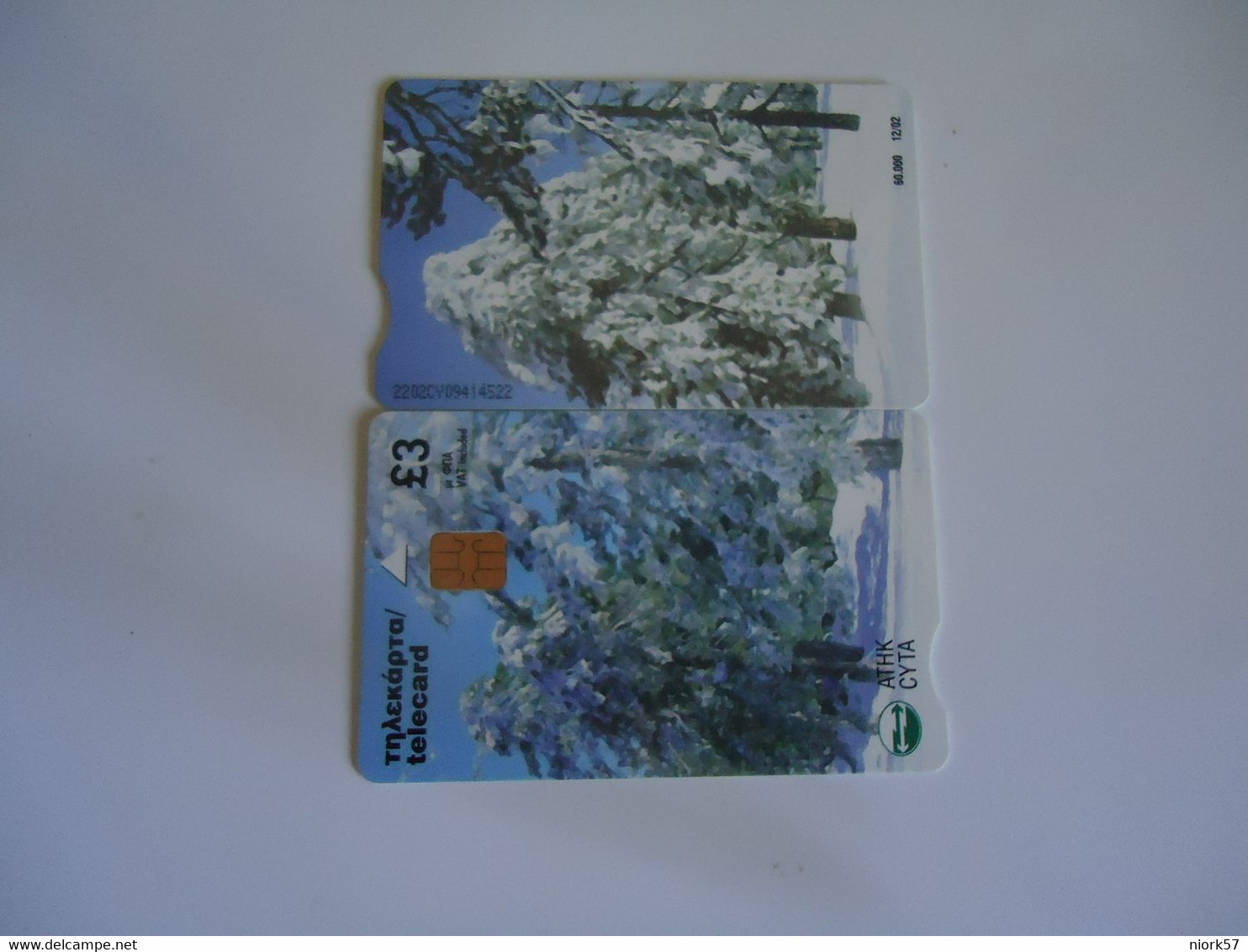 CYPRUS USED  CARDS  LANDSCAPES WINTER - Landschaften