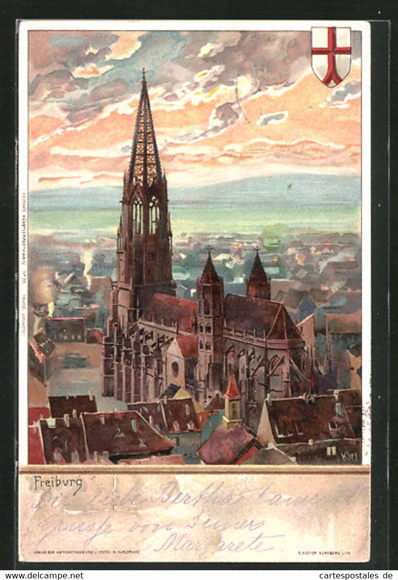 Künstler-AK Heinrich Kley: Freiburg, Münster - Kley