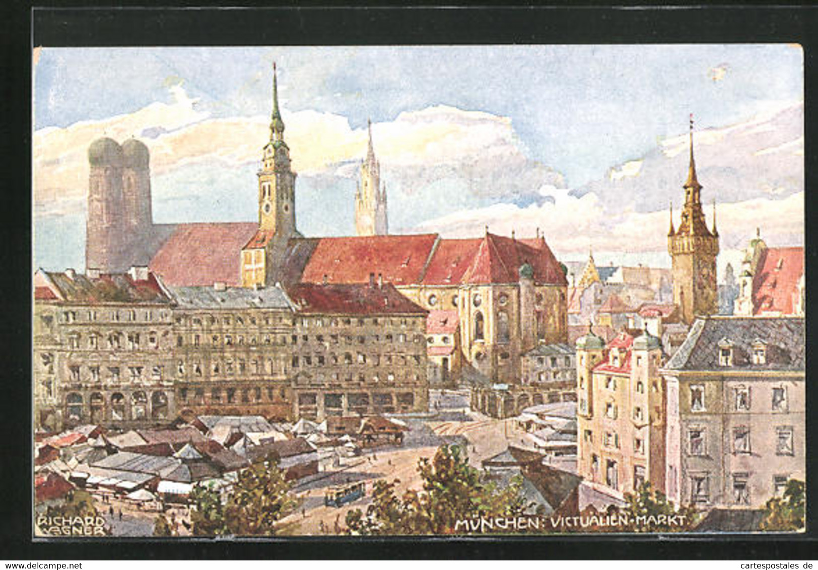 Künstler-AK Richard Wagner: München, Victualien-Markt In Der Sommersonne - Wagner, Richard