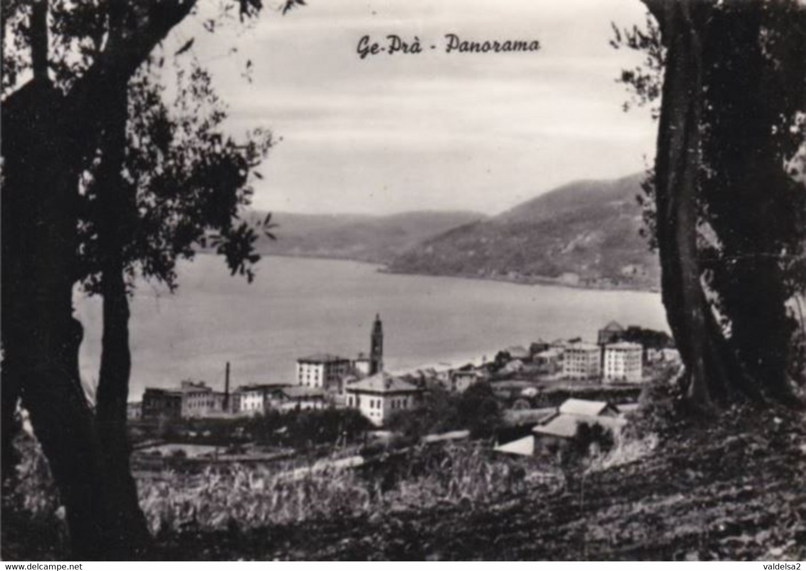 GENOVA PRA' - PANORAMA DALL'ENTROTERRA - 1957 - Genova (Genoa)