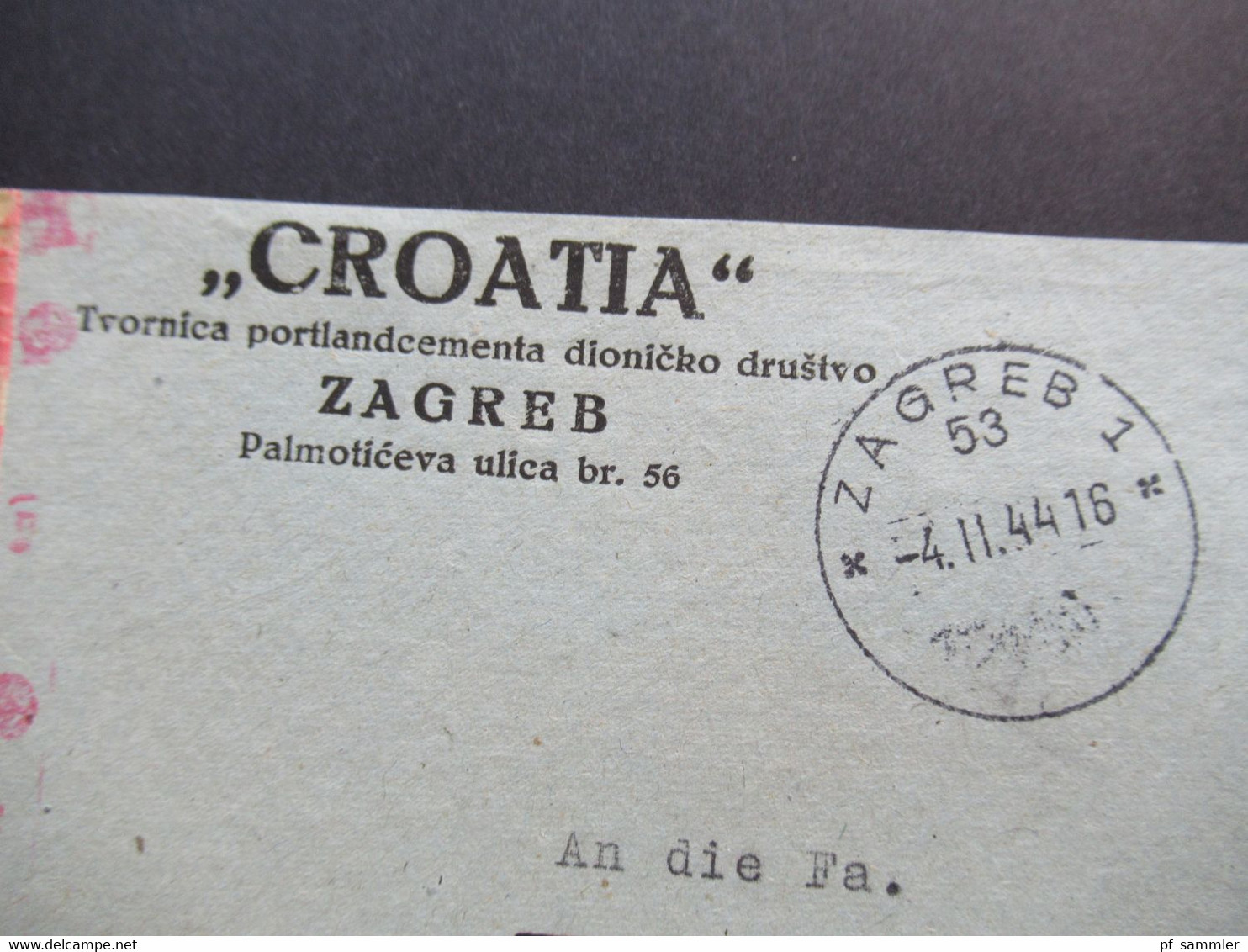 Kroatien / Hrvatska 1943 / 44 Zagreb - Wien Ostmark Im 3. Reich 3 Briefvorderseiten VS Mit OKW Zensur / Mehrfachzensur - Croatie