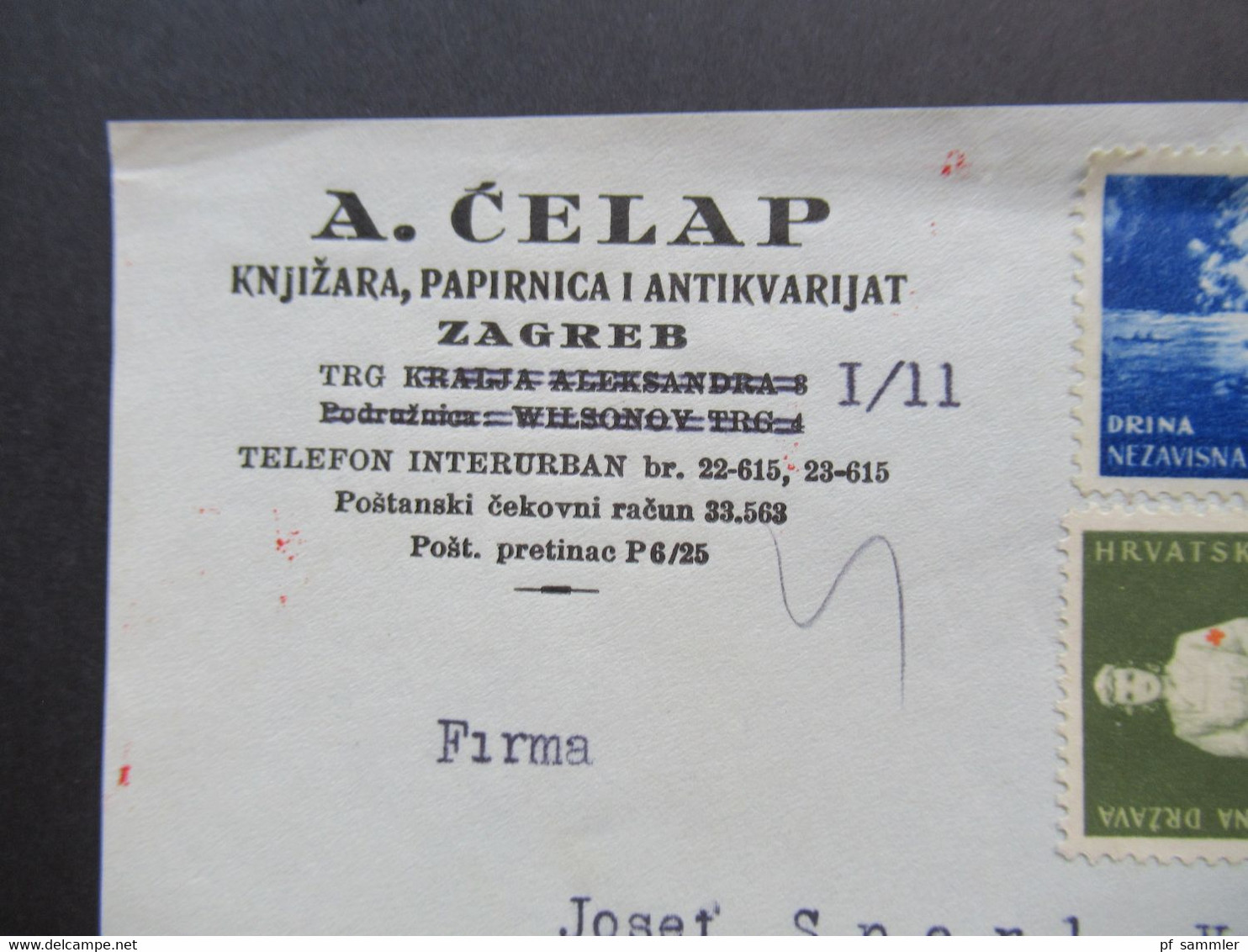 Kroatien / Hrvatska 1943 / 44 Zagreb - Wien Ostmark im 3. Reich 3 Briefvorderseiten VS mit OKW Zensur / Mehrfachzensur