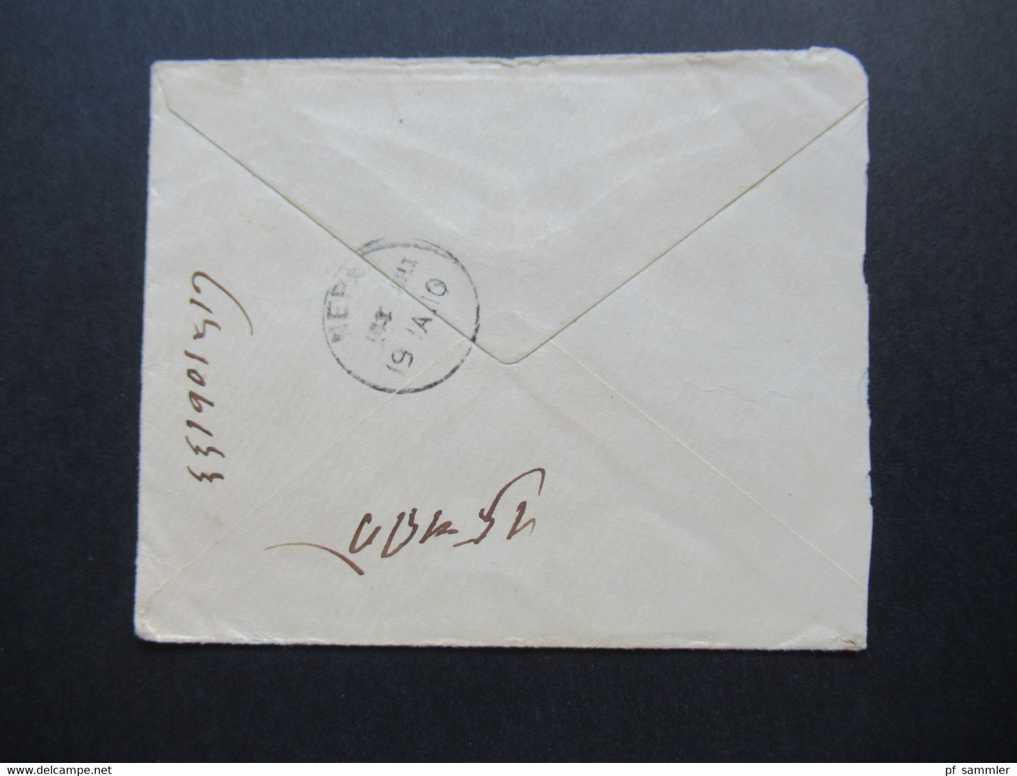 Indien / Nepal Ganzsachen Umschlag 1910 Stempel Bahraich Und Ank. Stempel Nepal - Népal