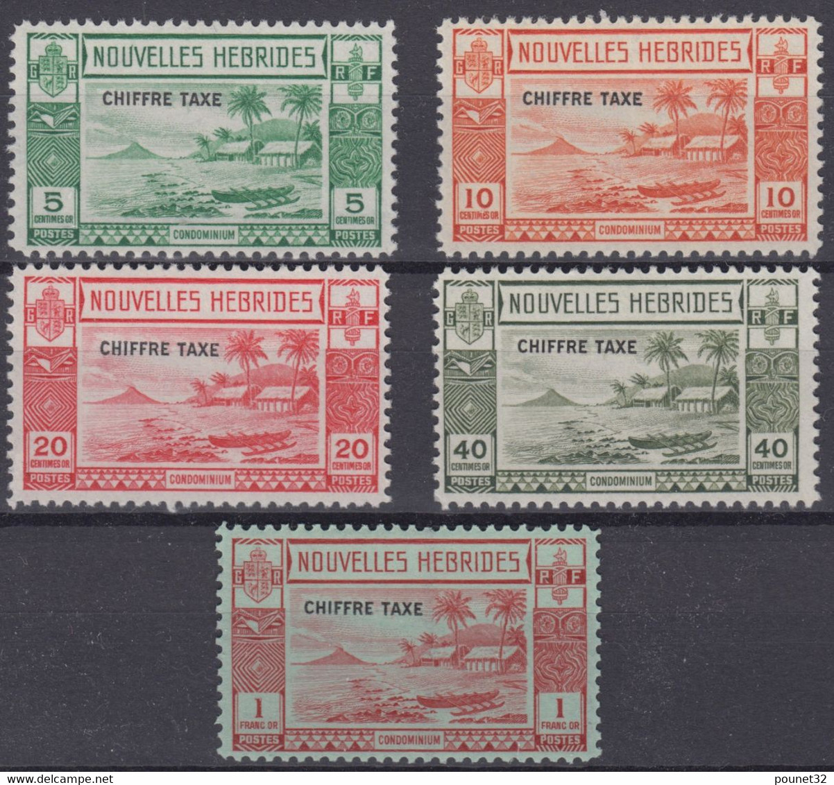 NOUVELLES HEBRIDES : SERIE CHIFFRE TAXE N° 11/15 NEUVE * GOMME AVEC CHARNIERE - Postage Due