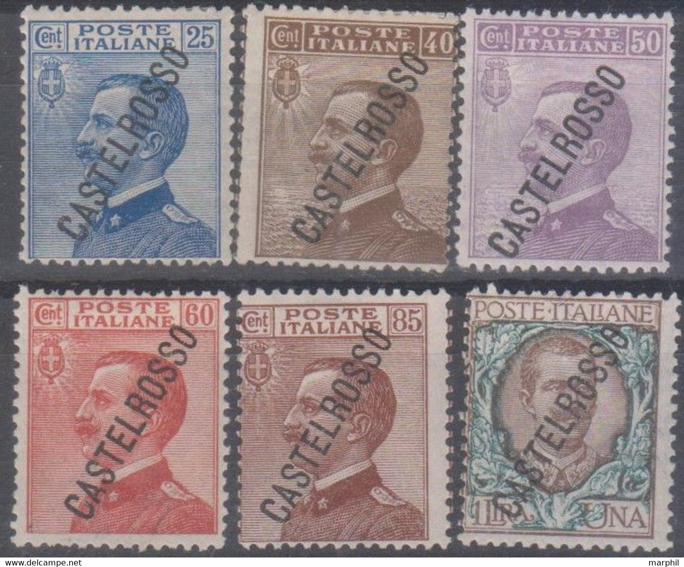 Italia Colonie Castelrosso 1924 SaN°19 Lot 6v  MLH/* Vedere Scansione - Castelrosso