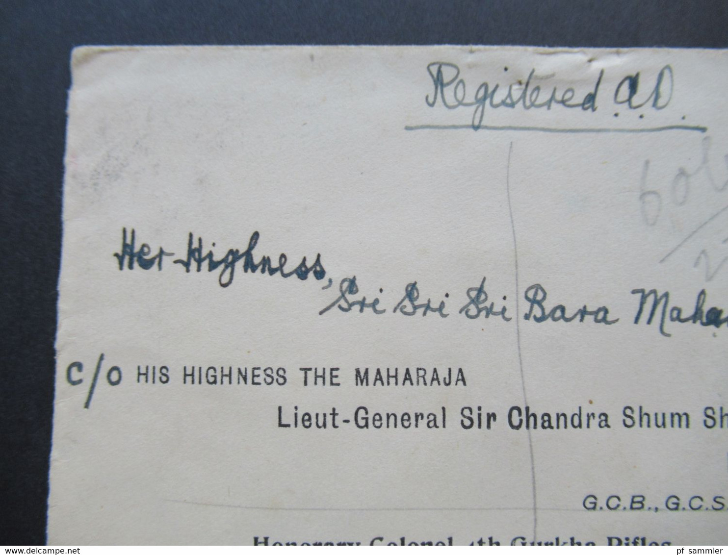 Indien / Nepal 1916 Lieutenant General His Higness Maharaja Sir Chandra Shumsher Jung Bahadur Rana Prime Minister - Népal