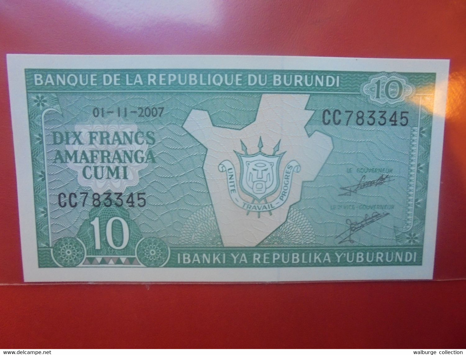 BURUNDI 10 Francs  Peu Circuler/Neuf (B.23) - Burundi