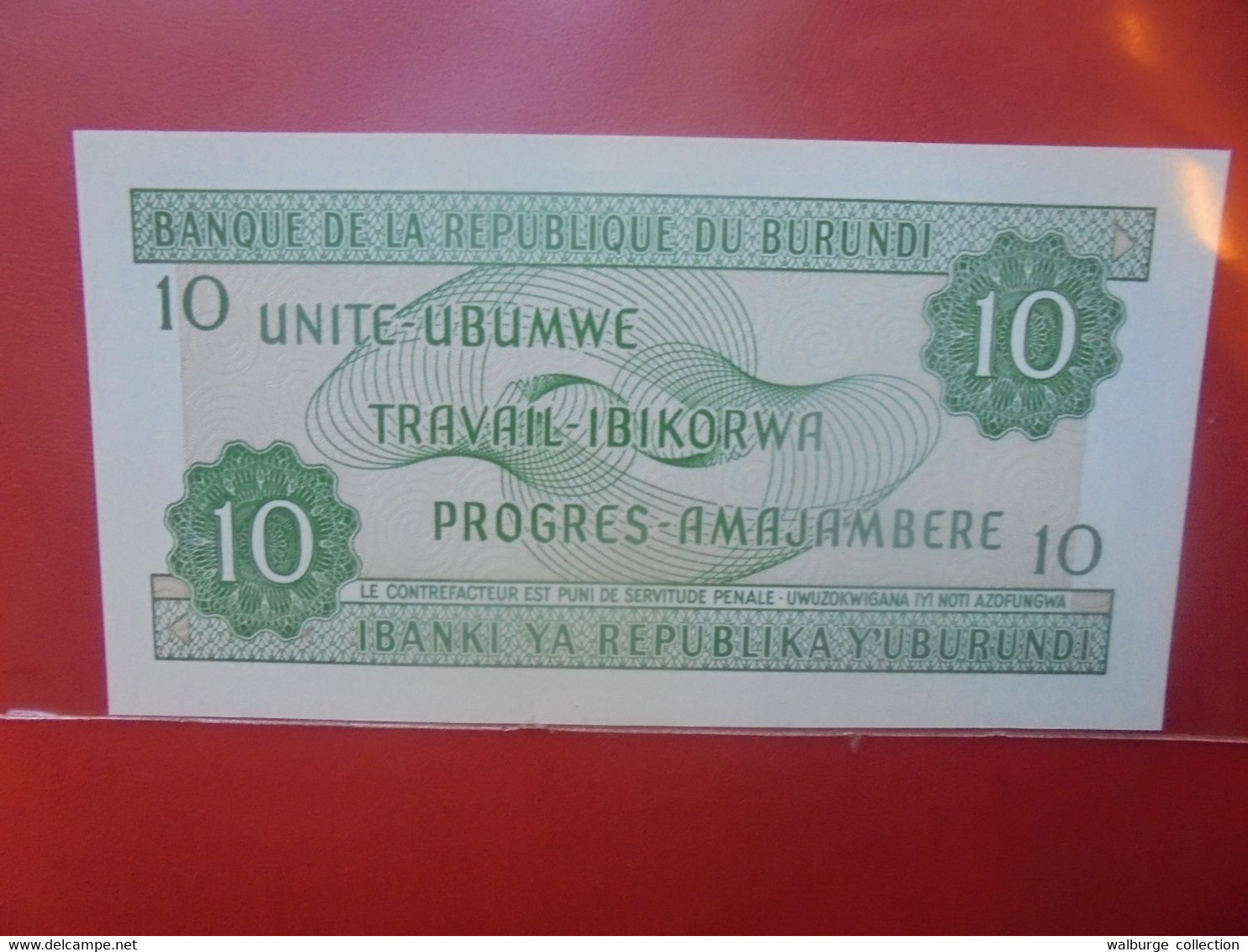 BURUNDI 10 Francs  Peu Circuler/Neuf (B.23) - Burundi