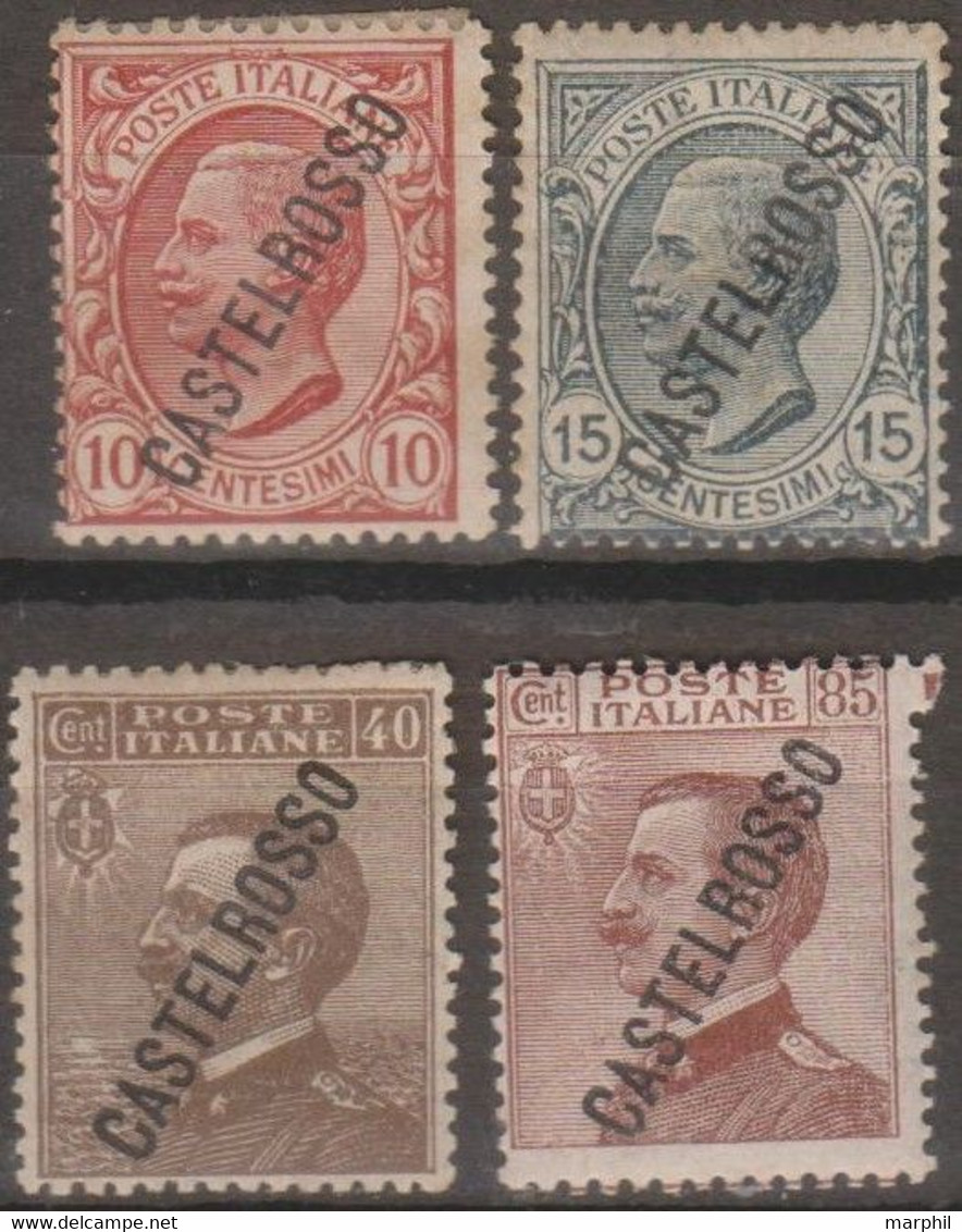 Italia Colonie Castelrosso 1924 SaN°16 Lot 4v  MH/* Vedere Scansione - Castelrosso