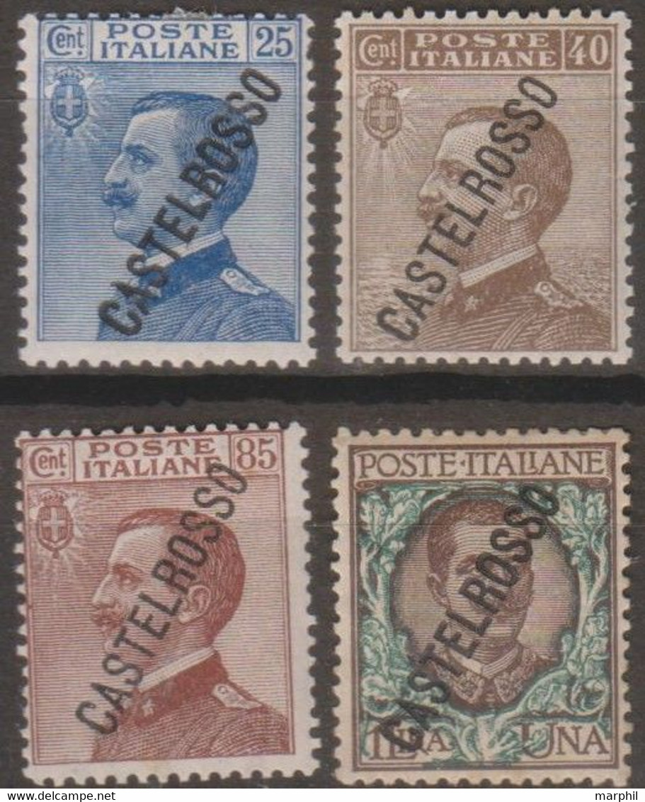 Italia Colonie Castelrosso 1924 SaN°19 Lot 4v  MNH/* Vedere Scansione - Castelrosso