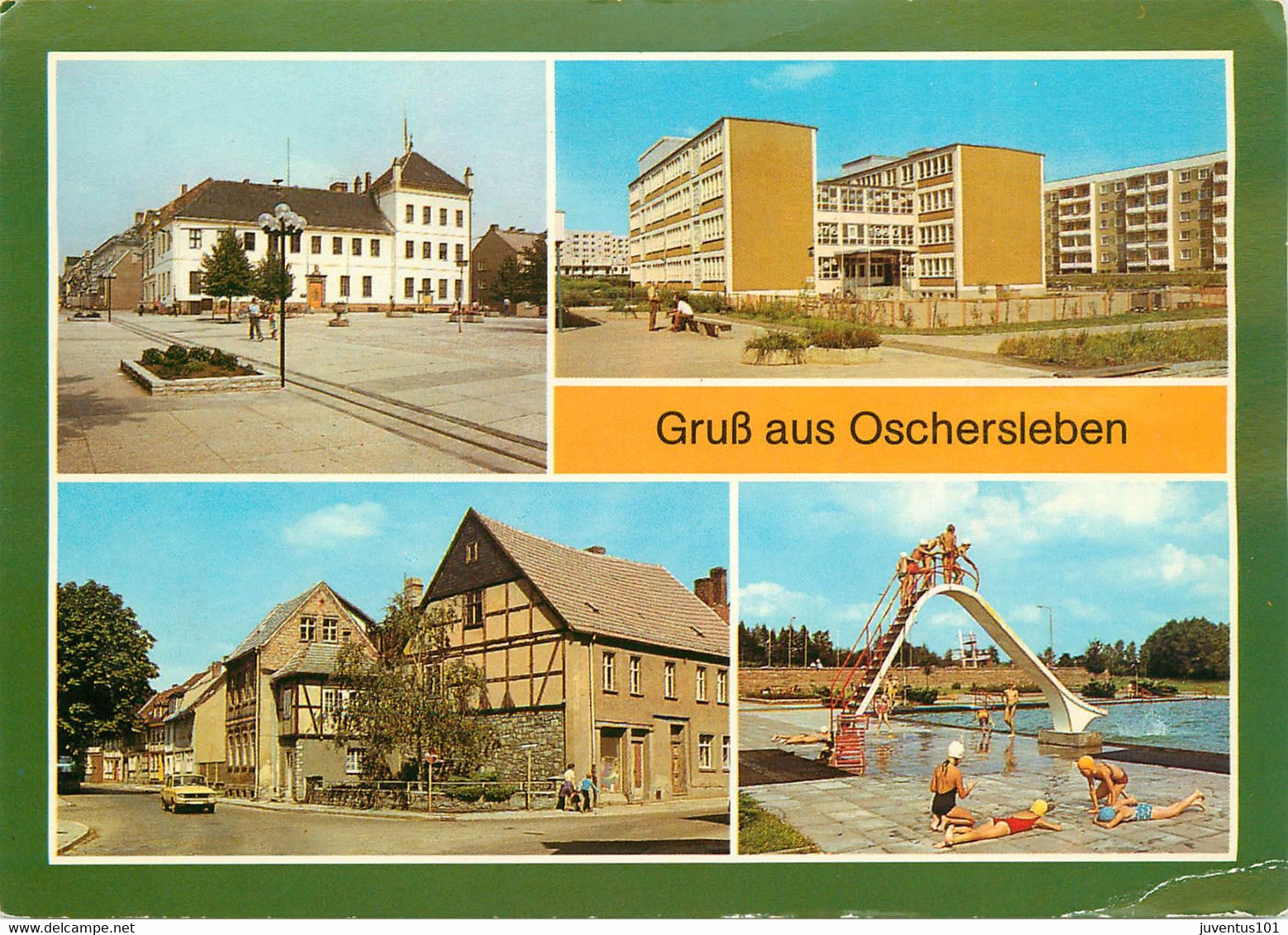 CPSM Oschersleben-Multivues-Beau Timbre     L675 - Oschersleben