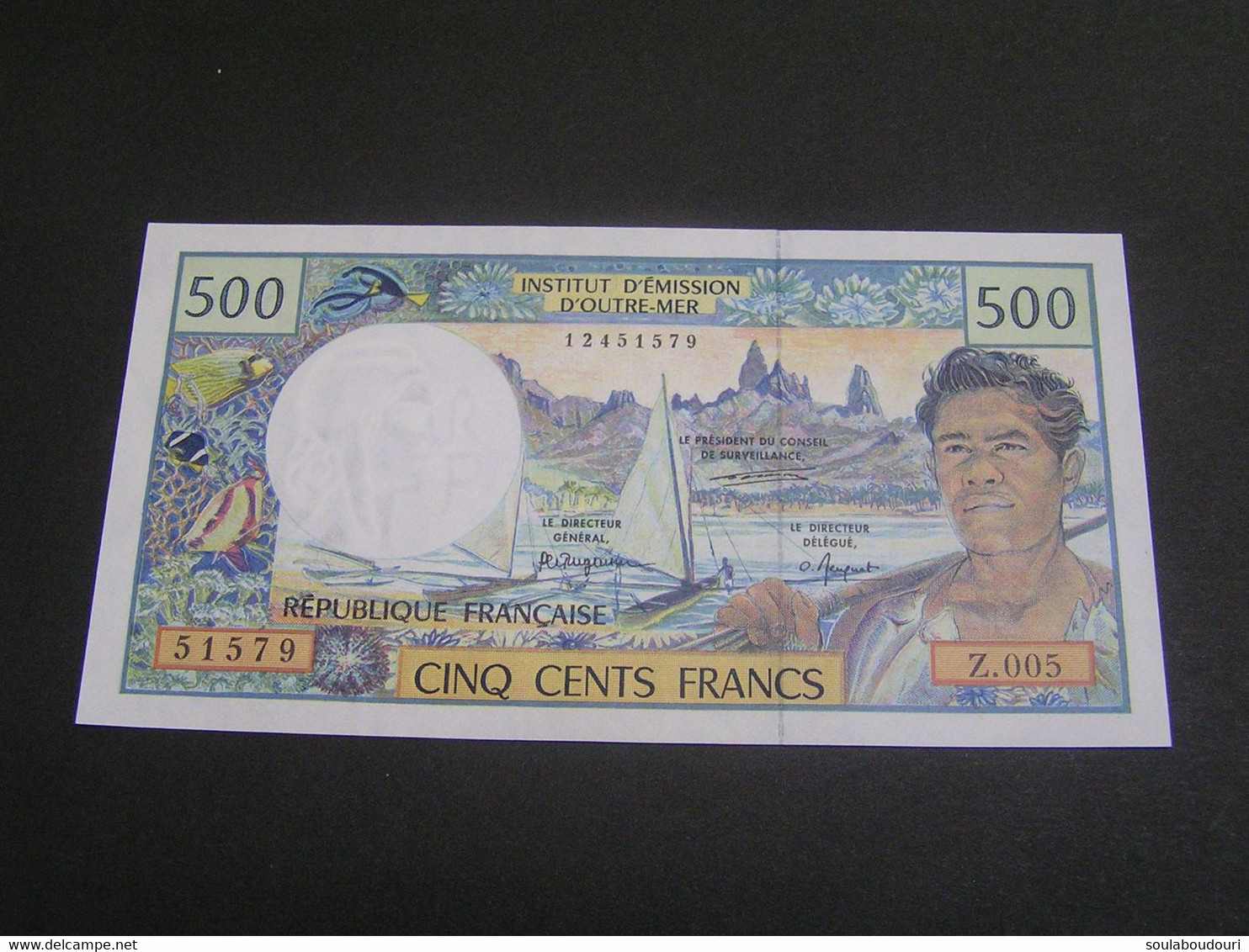 FRANCAIS 500 FRANCS INSTITUT D EMISSION D OUTRE MER TAHITI UNC.. - Papeete (French Polynesia 1914-1985)