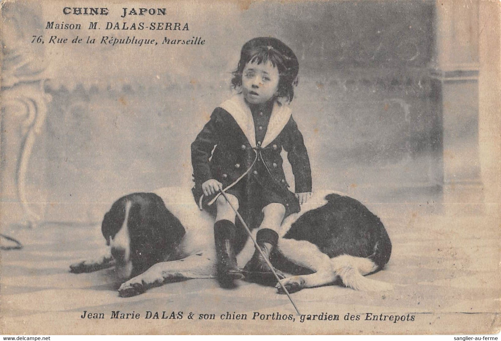 CPA 13 MARSEILLE RUE DE LA REPUBLIQUE MAISON M.DALAS SERRA CHINE JAPON JEAN MARIE DALAS ET SON CHIEN PORTHOS GARDIEN DES - Non Classificati