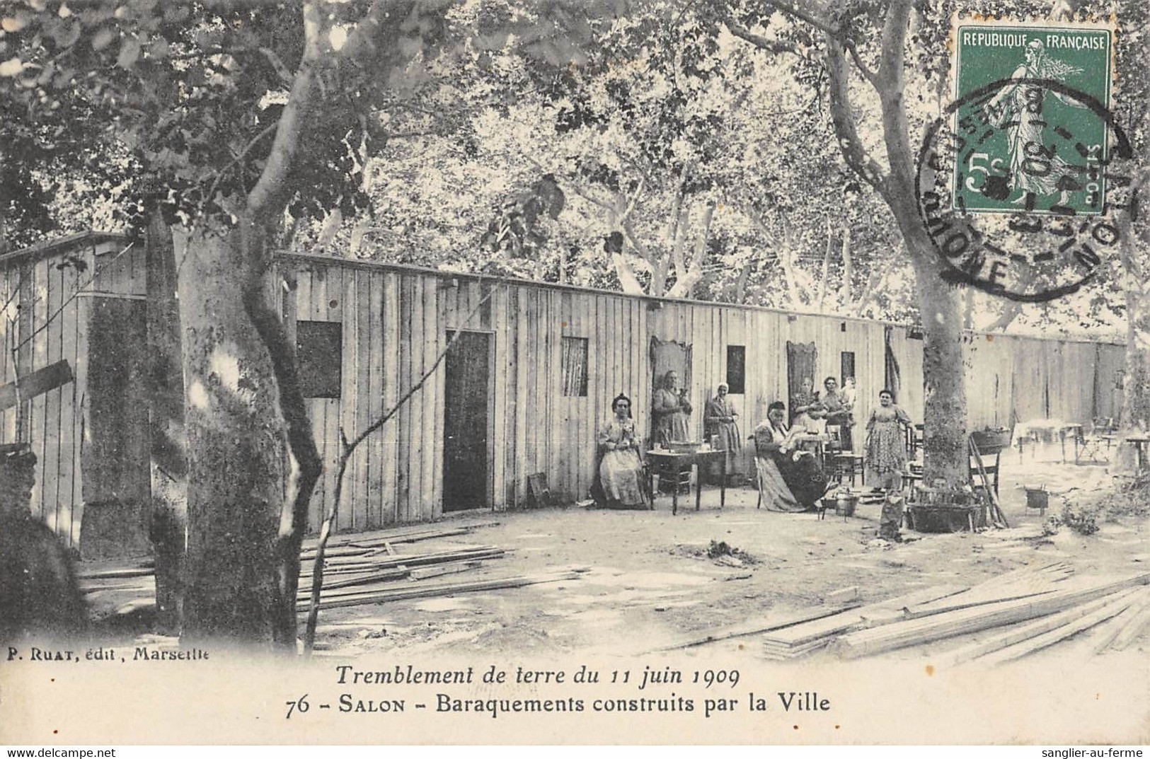 CPA 13 SALON TREMBLEMENT DE TERRE 1909 BARAQUEMENTS CONSTRUITS PAR LA VILLE - Salon De Provence
