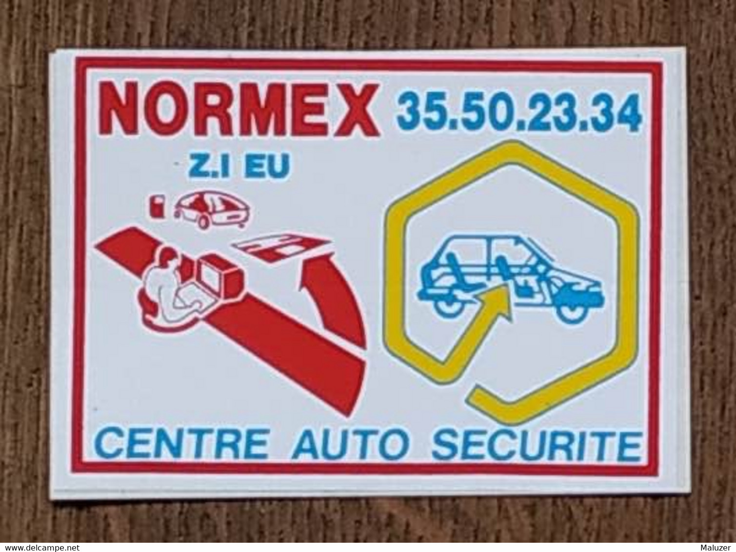 AUTOCOLLANT STICKER - NORMEX - CENTRE AUTO SÉCURITÉ - VOITURE - AUTOMOBILE - EU - SEINE MARITIME NORMANDIE - Autocollants