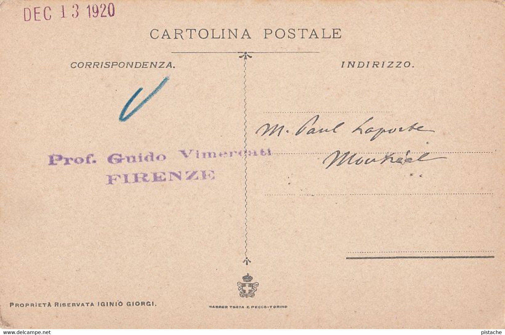 228 – Vintage - Italia Italy – Livorno Livourne – Rotonda Bagni Pancaldi – Written 1920 – Good Condition – 2 Scans - Livorno