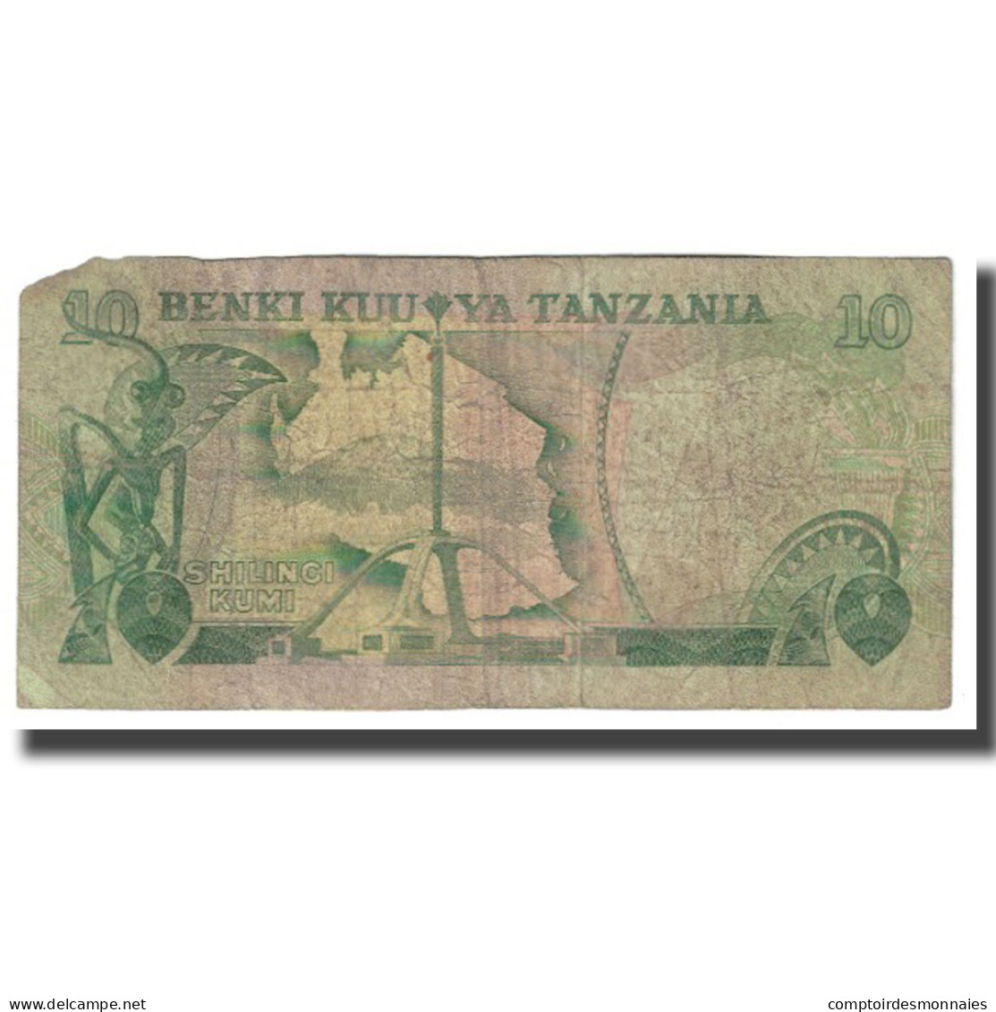 Billet, Tanzania, 10 Shilingi, KM:6a, TB - Tansania