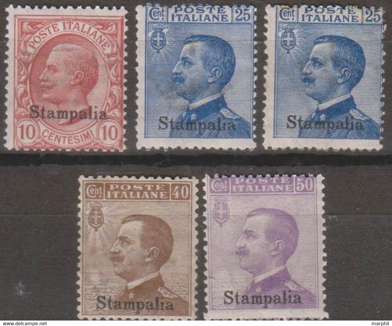 Italia Colonie Egeo Stampalia 1912 SaN°3 Lot  5v MNH/** Vedere Scansione - Egée (Stampalia)