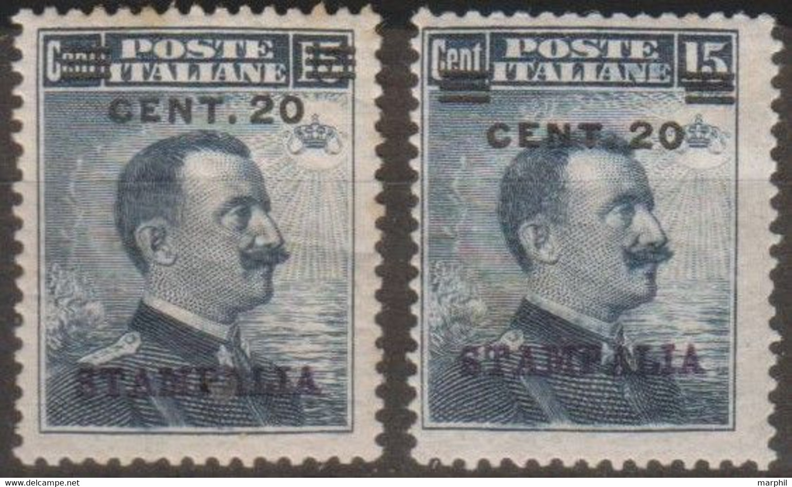 Italia Colonie Egeo Stampalia 1912 SaN°8 Lot  2v MNH/** Vedere Scansione - Ägäis (Stampalia)