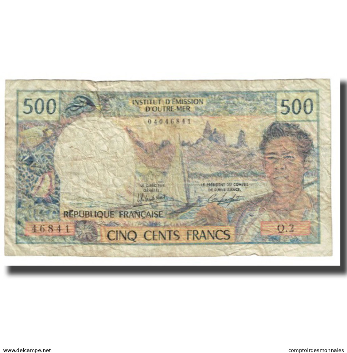 Billet, Tahiti, 500 Francs, KM:25d, TB - Papeete (Polinesia Francese 1914-1985)