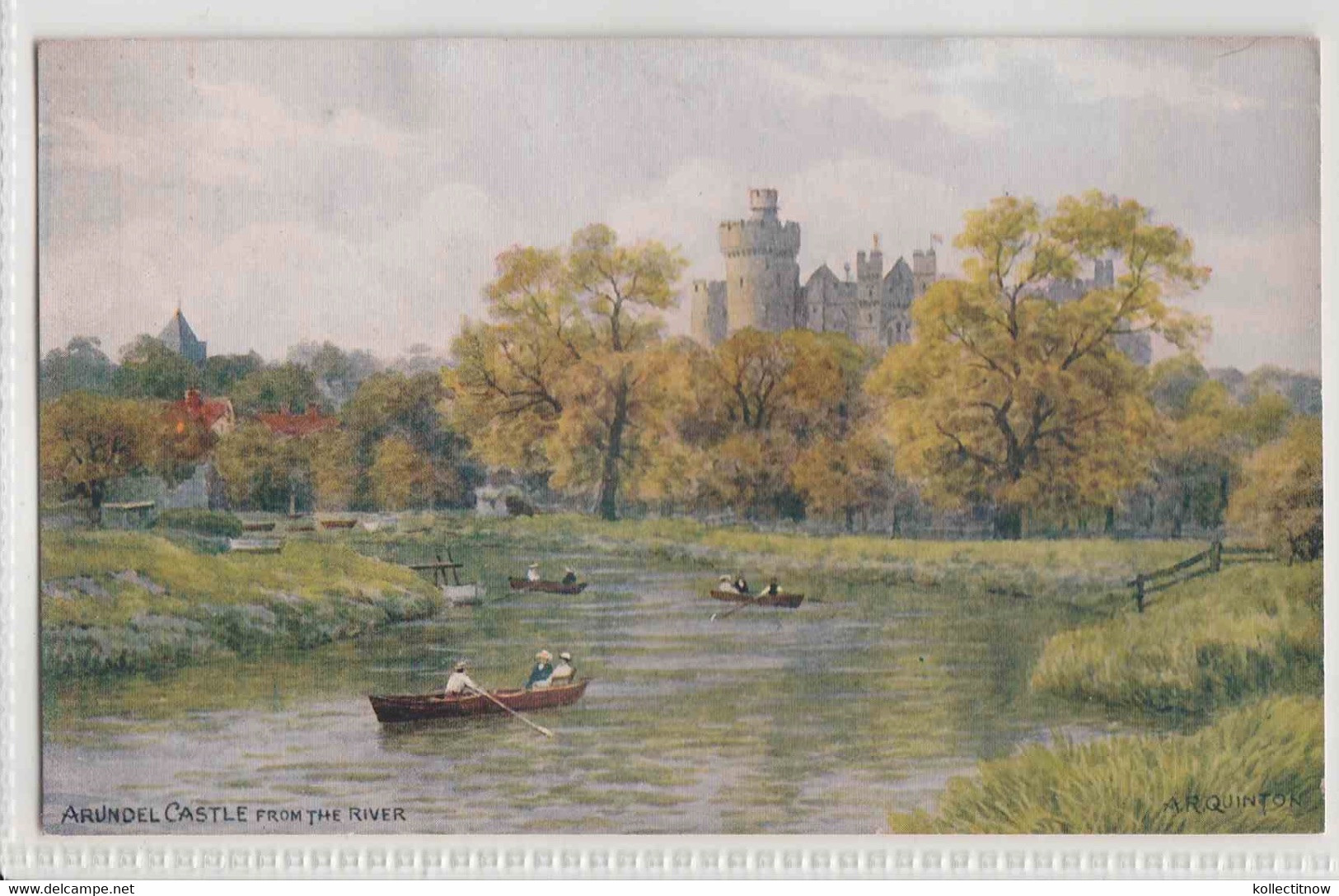 ARUNDEL CASTLE FROM THE RIVER - WEST SUSSEX - BY AR QUINTON - Arundel