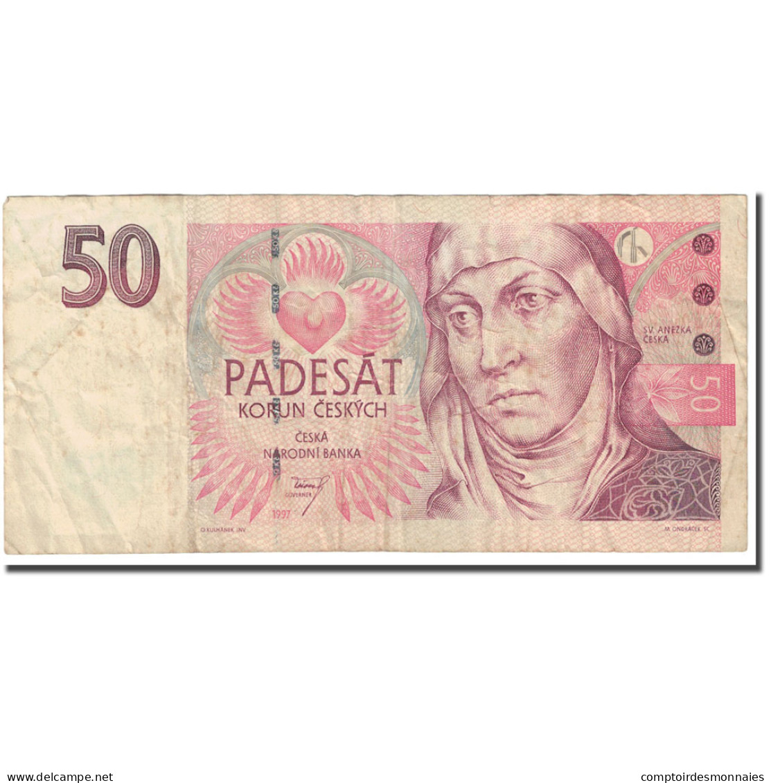 Billet, République Tchèque, 50 Korun, 1997, Undated (1997), KM:17, B - República Checa