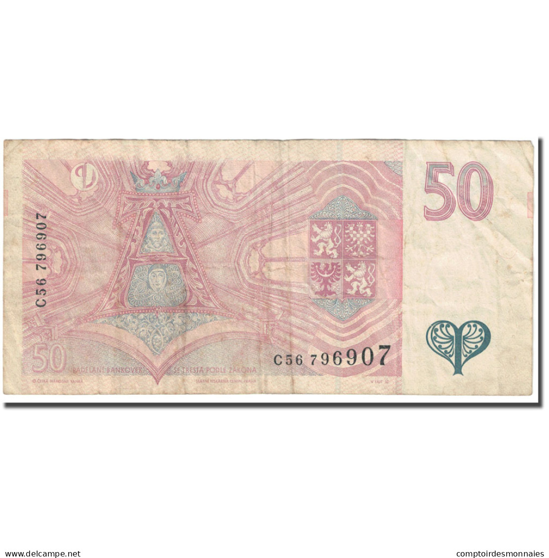 Billet, République Tchèque, 50 Korun, 1997, Undated (1997), KM:17, B - República Checa