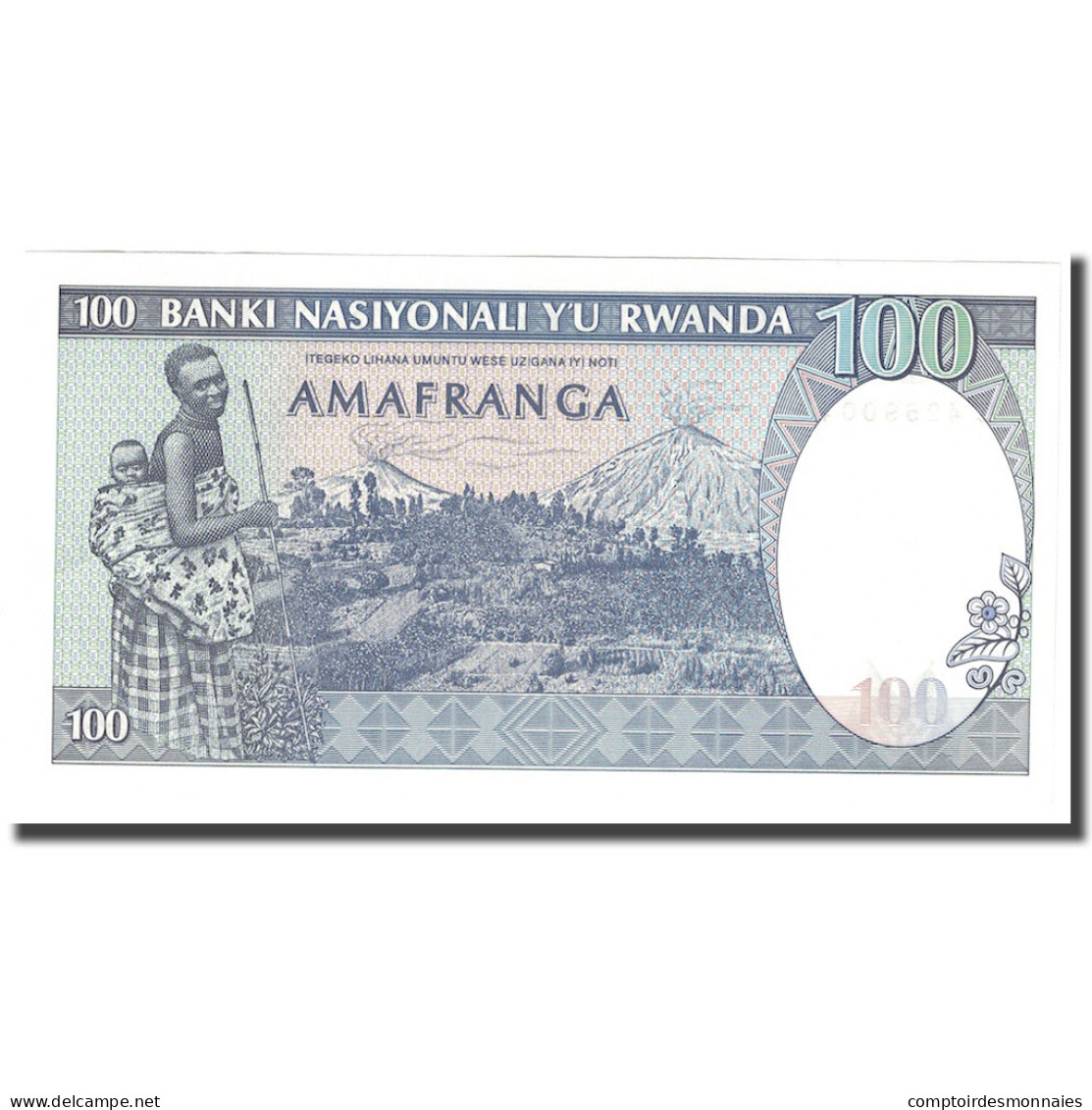 Billet, Rwanda, 100 Francs, 1982, 1982-08-01, KM:18, NEUF - Rwanda
