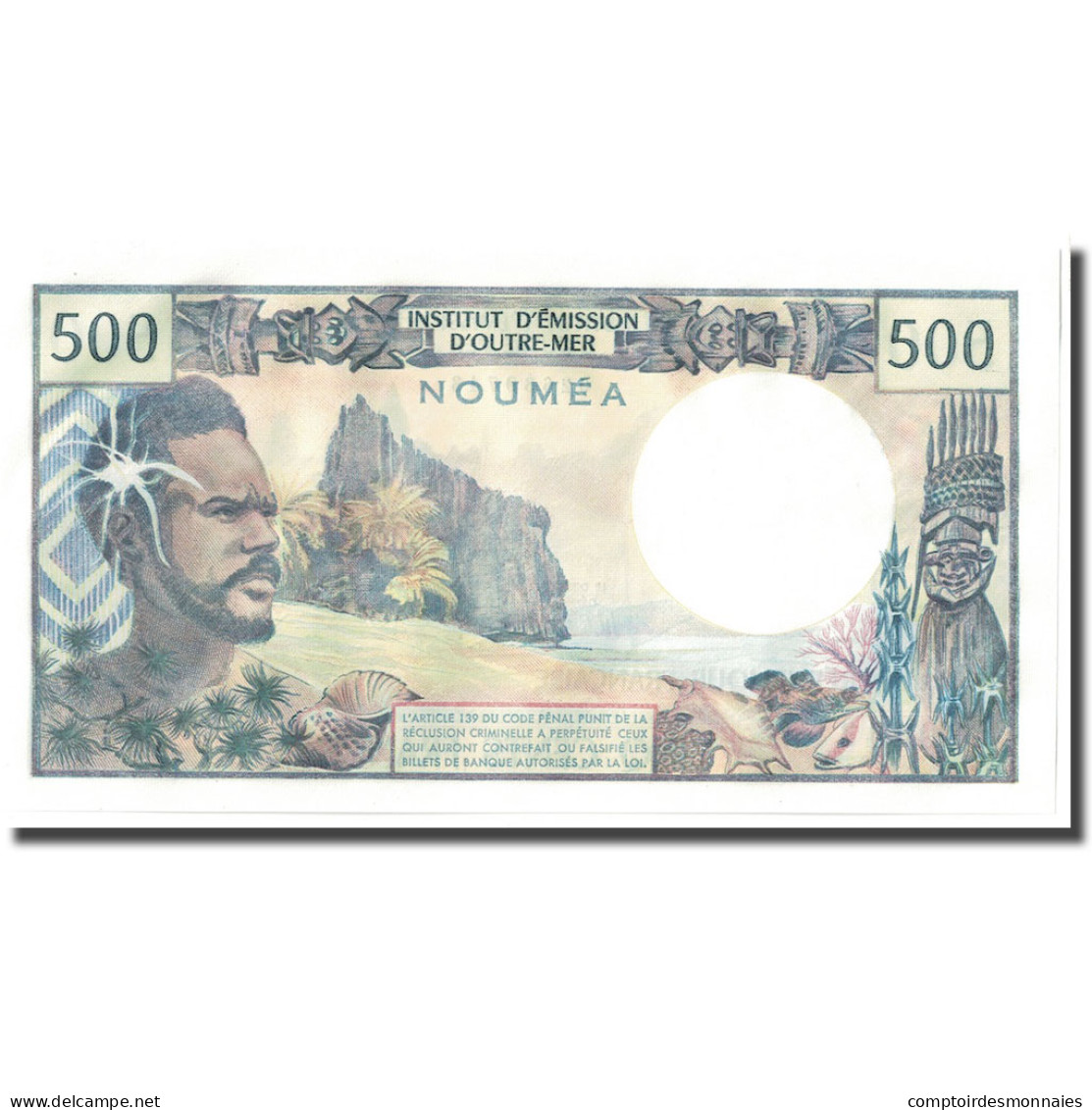 Billet, Nouvelle-Calédonie, 500 Francs, Undated (1969-92), KM:60e, NEUF - Numea (Nueva Caledonia 1873-1985)