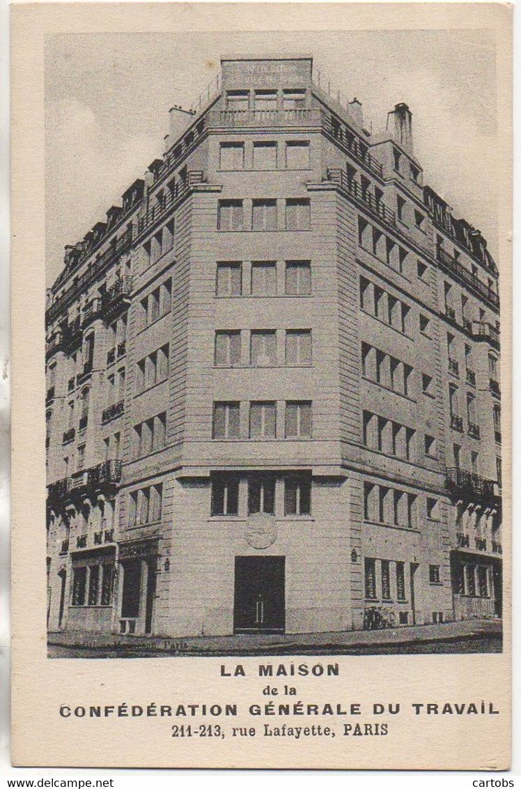 Syndicat La Maison De La CGT 211-213 Rue Lafayette  Paris - Labor Unions