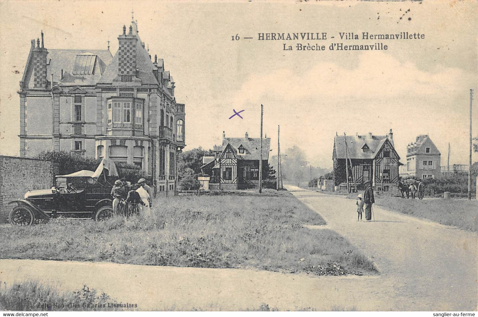 CPA 14 HERMANVILLE VILLA HERMANVILLETTE LA BRECHE D'HERMANVILLE - Sonstige & Ohne Zuordnung