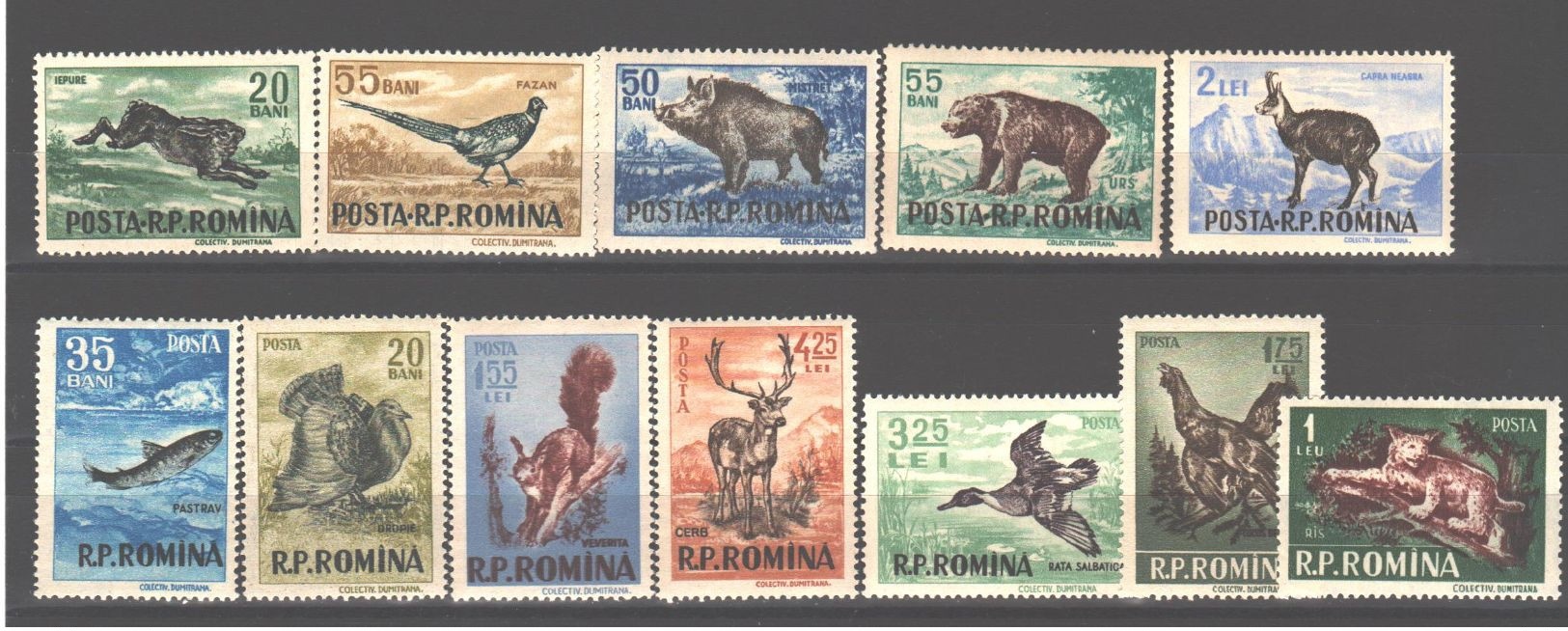 Romania MNH 1956  Fauna - Nuevos