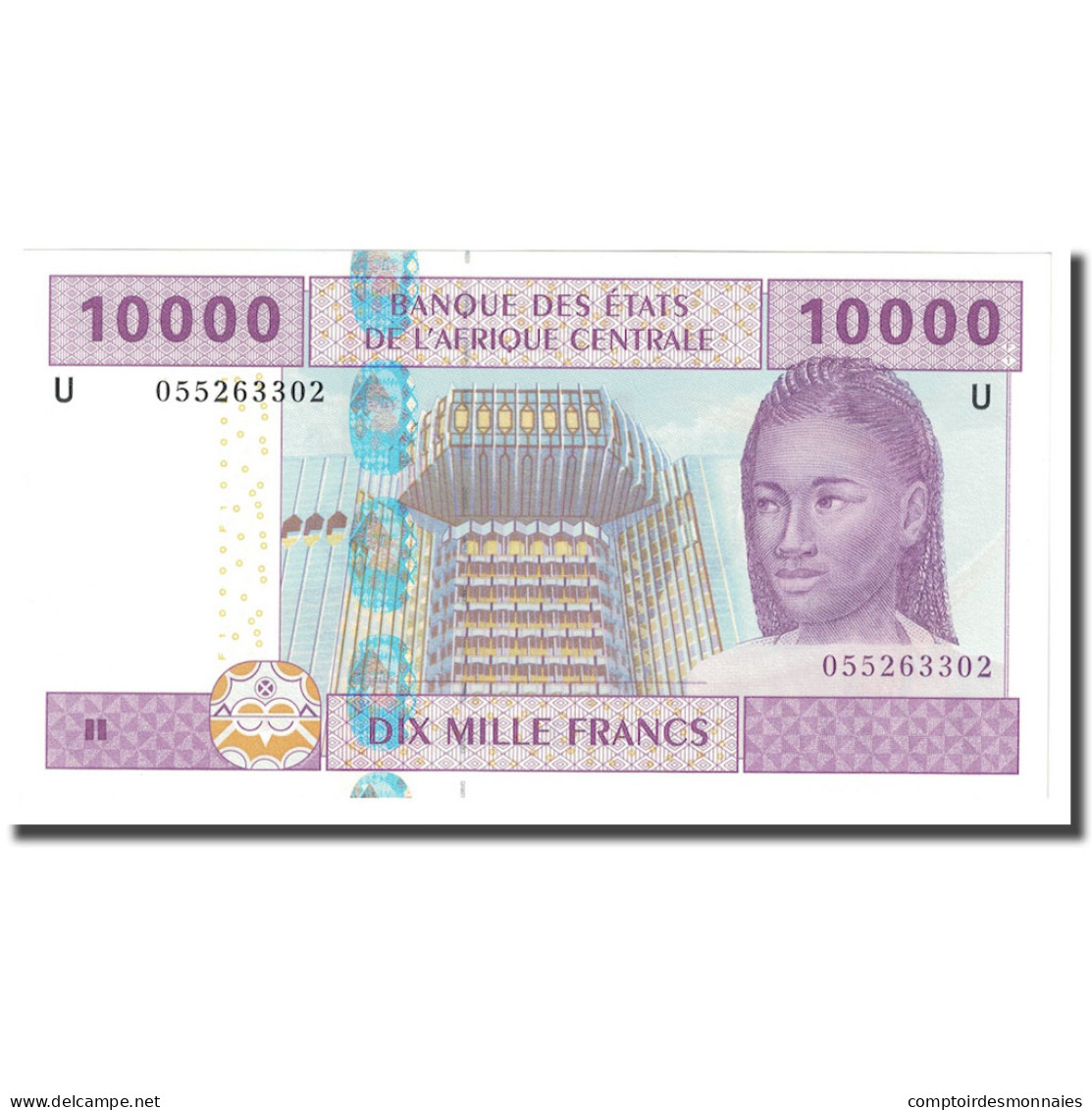 Billet, États De L'Afrique Centrale, 10,000 Francs, 2002, KM:210U, NEUF - Centraal-Afrikaanse Staten