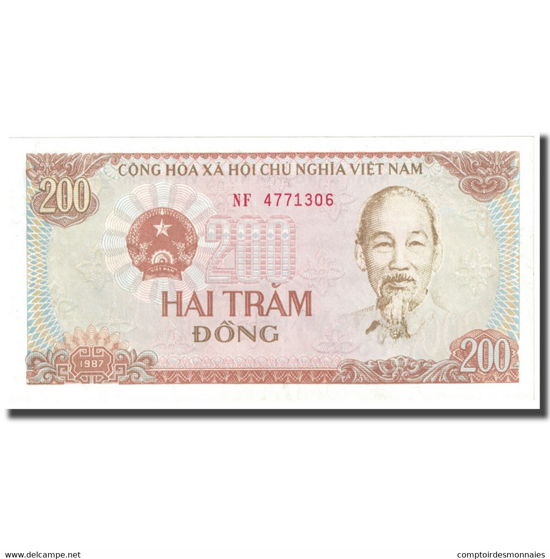 Billet, Viet Nam, 200 D<ox>ng, 1987, KM:100b, SUP+ - Vietnam