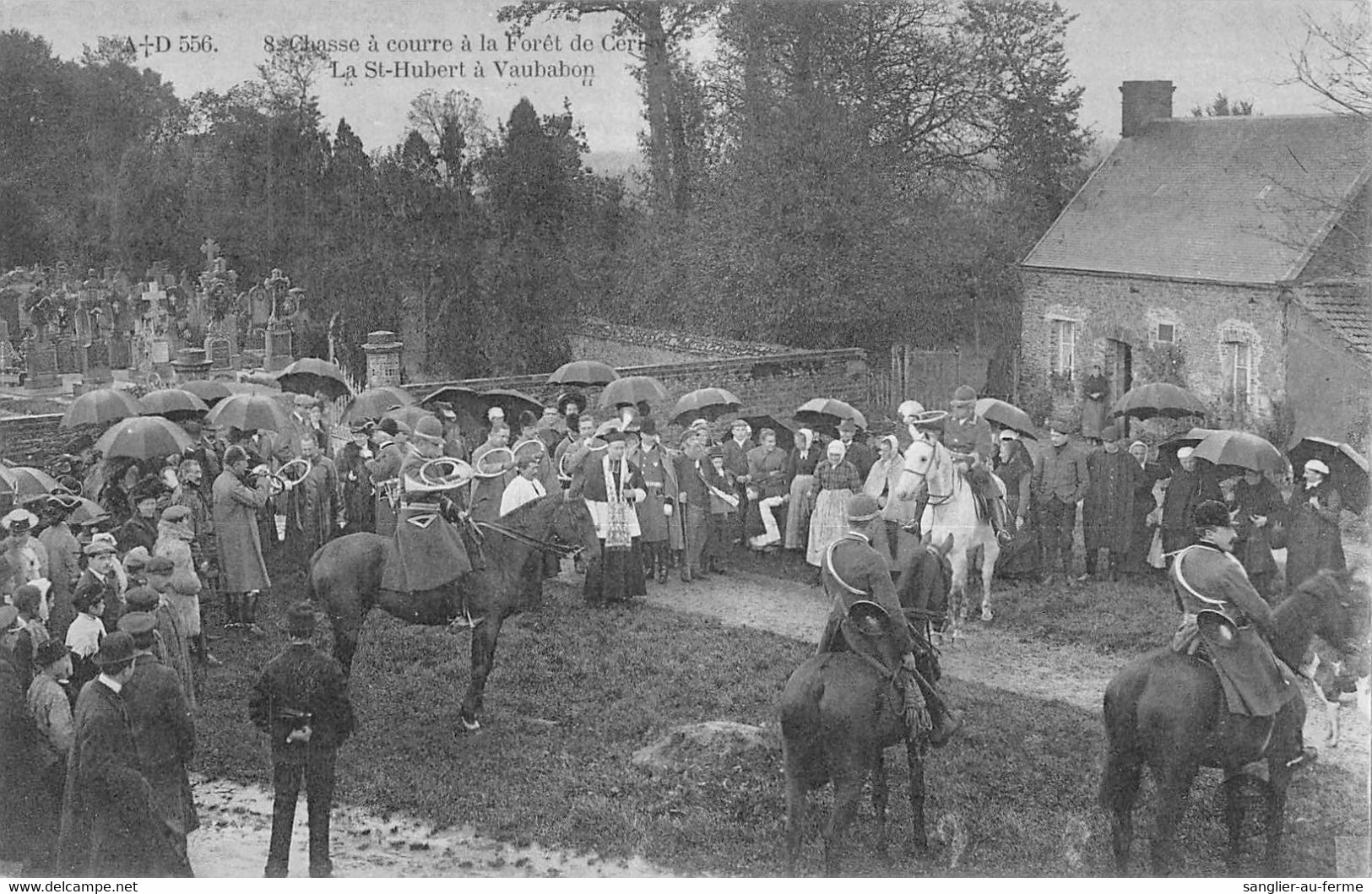 CPA 14 CHASSE A COURRE A LA FORET DE CERISY LA SAINT HUBERT A VAUDABON - Altri & Non Classificati