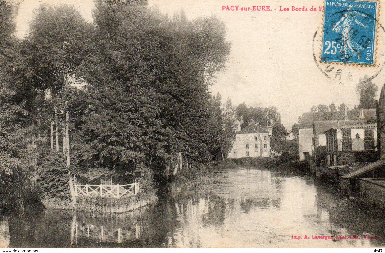 - 27 - PACY-sur-EURE. - Les Bords De L'Eure. - Scan Verso - - Pacy-sur-Eure