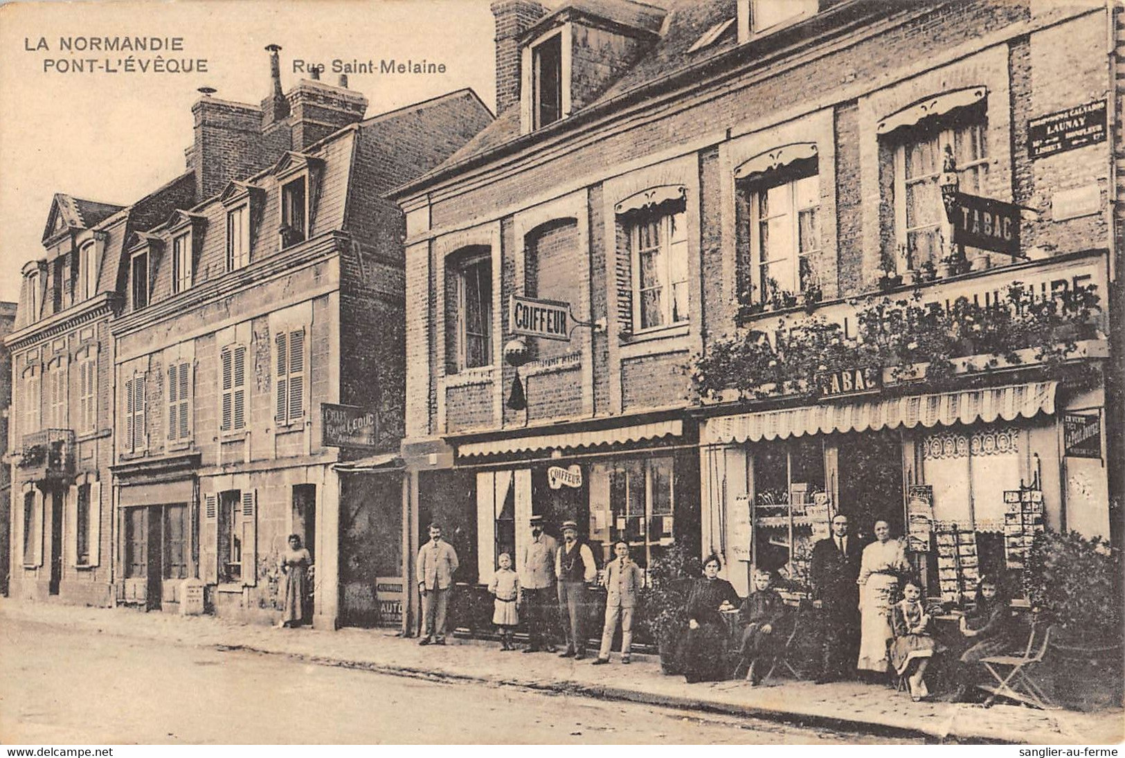 CPA 14 PONT L'EVEQUE RUE SAINT MELAINE - Pont-l'Evèque