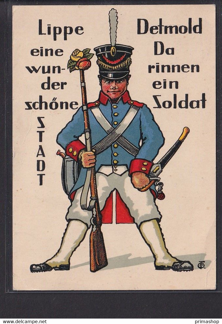 B57 /   Lippe Detmold Soldat , Lippische Schützen Regiment ( 1870 ) 1941 - Andere Oorlogen