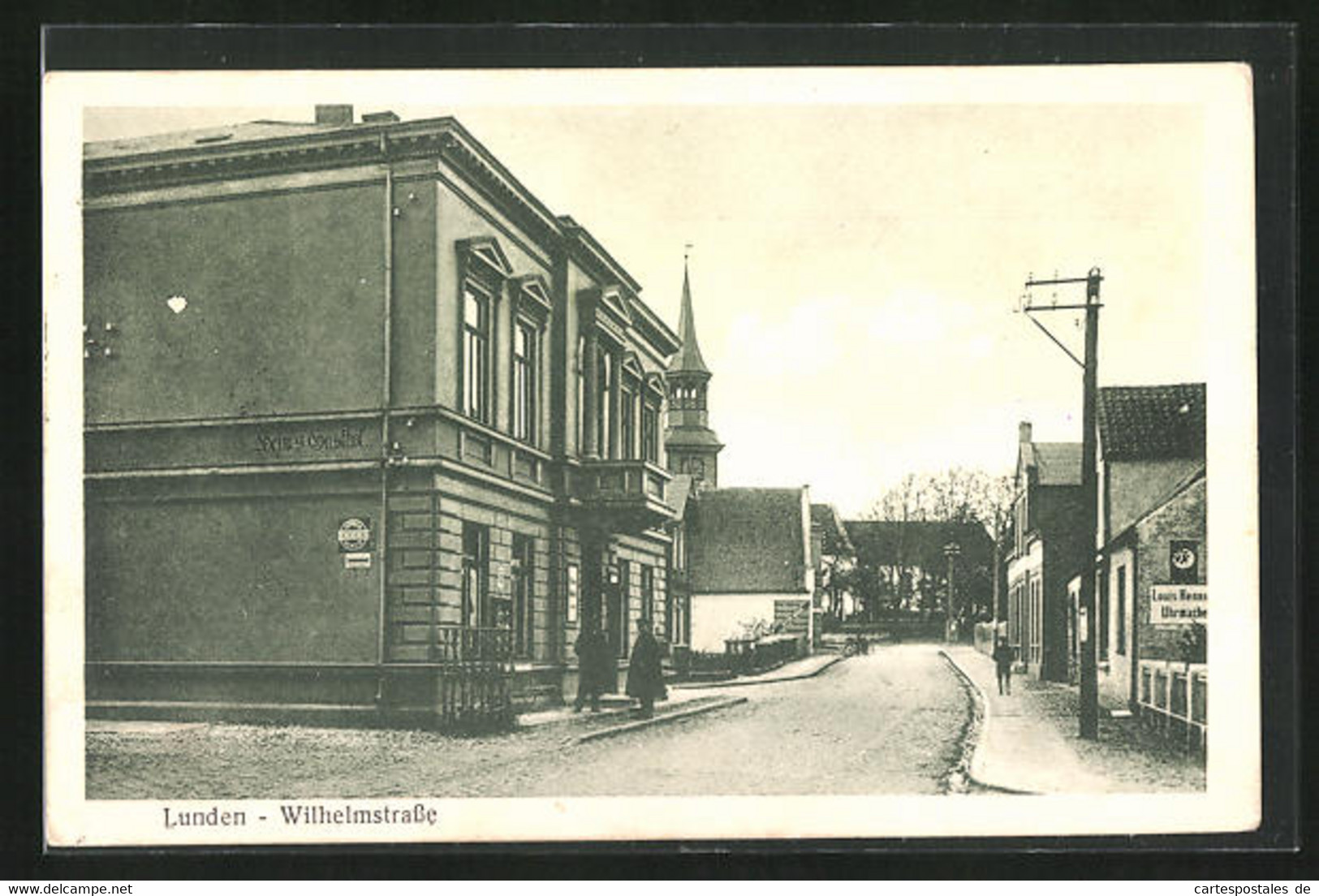 AK Lunden, Wilhelmstrasse Mit Kirche - Lunden