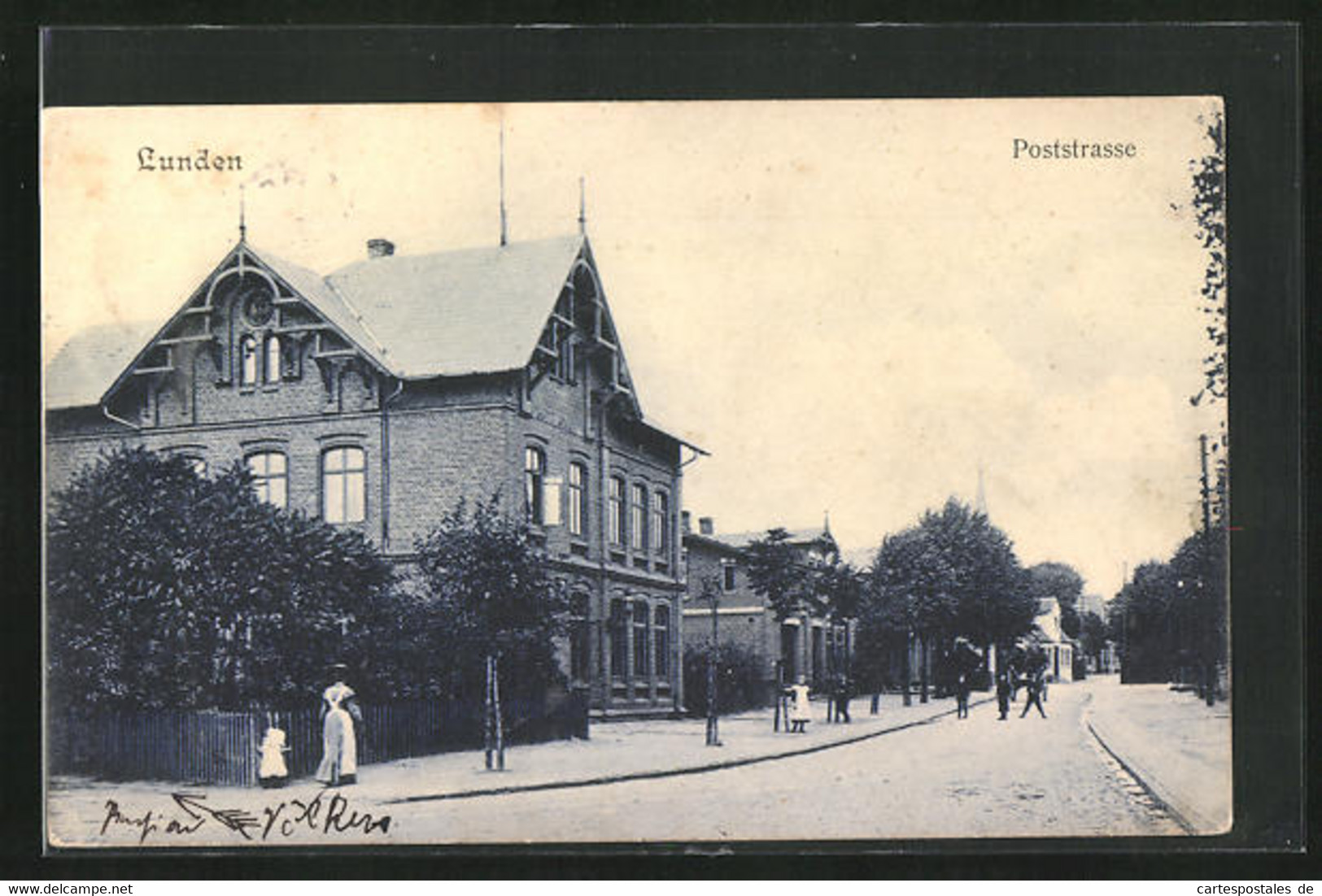 AK Lunden, Blick Entlang Der Poststrasse - Lunden