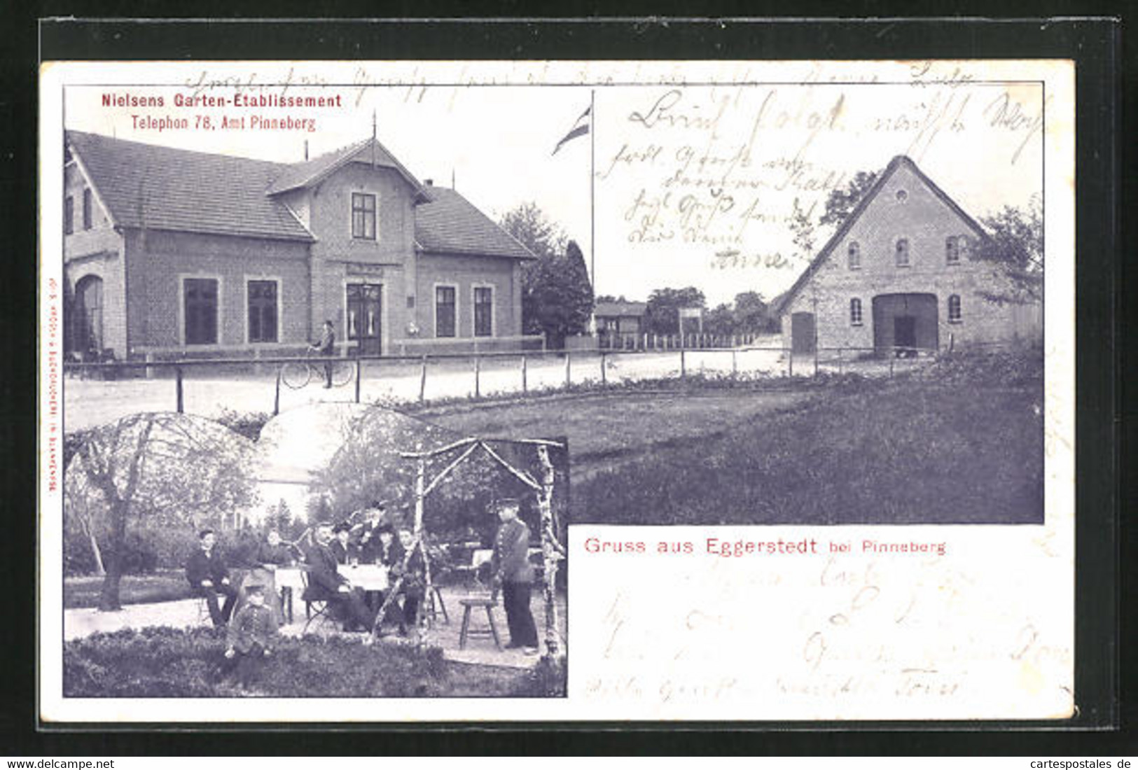 AK Eggerstedt Bei Pinneberg, Gasthaus Nielsens Garten-Etablissement - Pinneberg