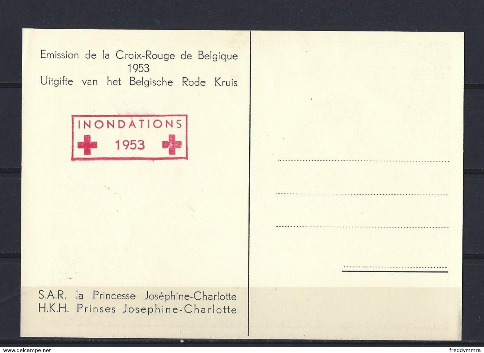 Belgique: 912 Et 913 Sur CM (Joséphine-Charlotte) - 1951-1960